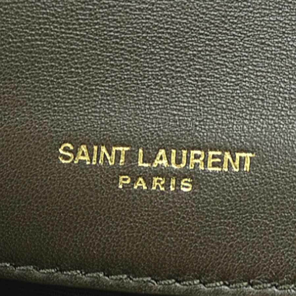 Saint Laurent Khaki Brown Leather Shoulder Bag (Pre-Owned)
