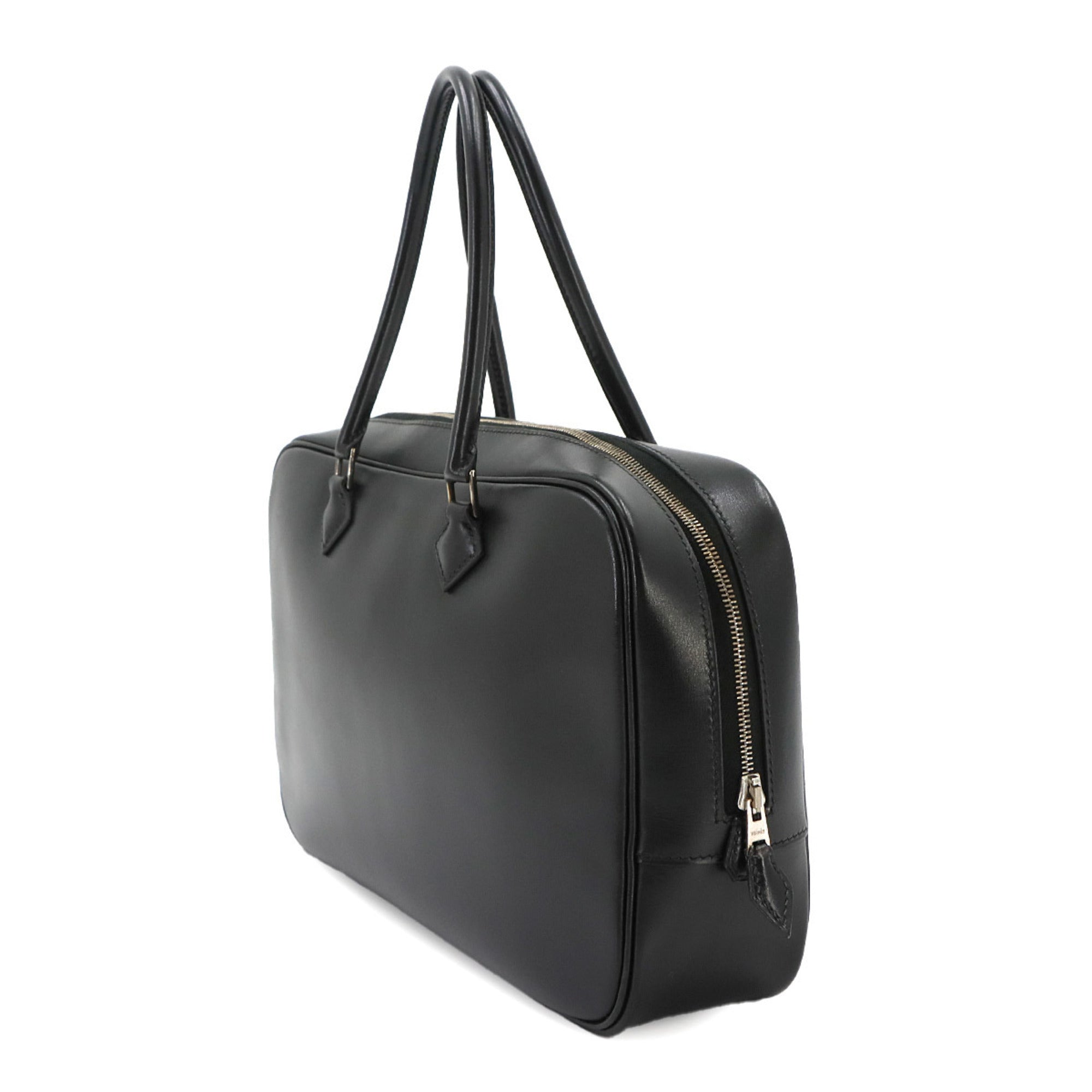 Hermes Black Box Calf Leather Handbag (Pre-Owned)