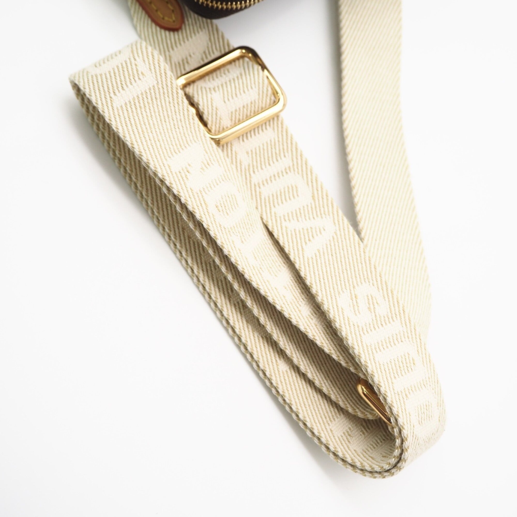 Louis Vuitton Monogram Beige Brown Coated Canvas Leather Shoulder Bag (Pre-Owned)