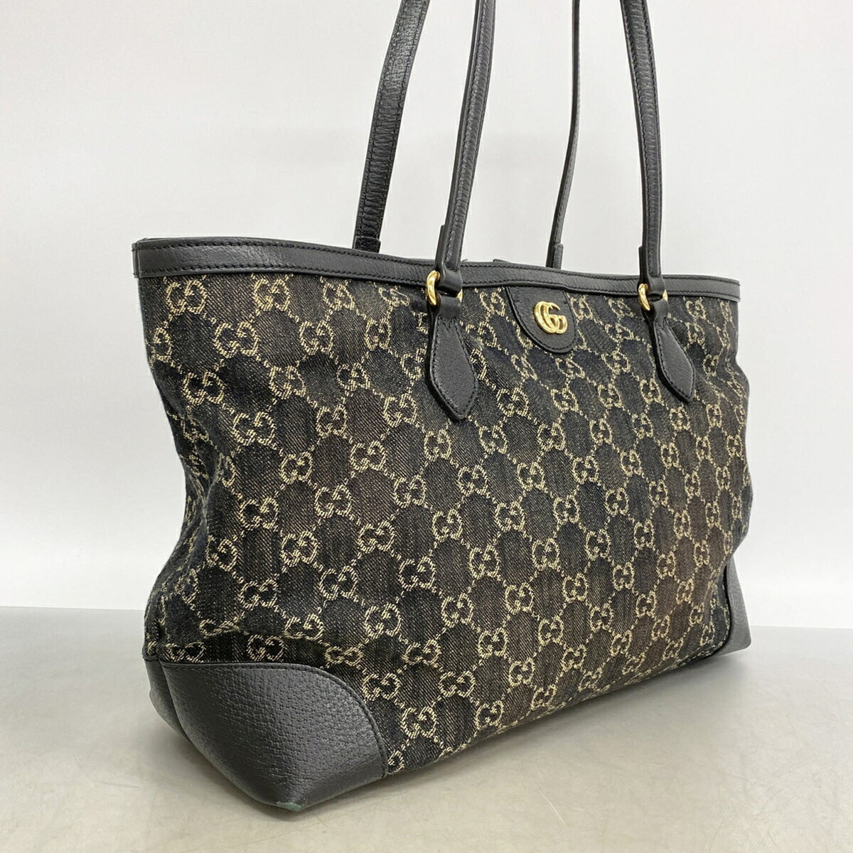 Gucci Navy Denim Tote Bag (Pre-Owned)
