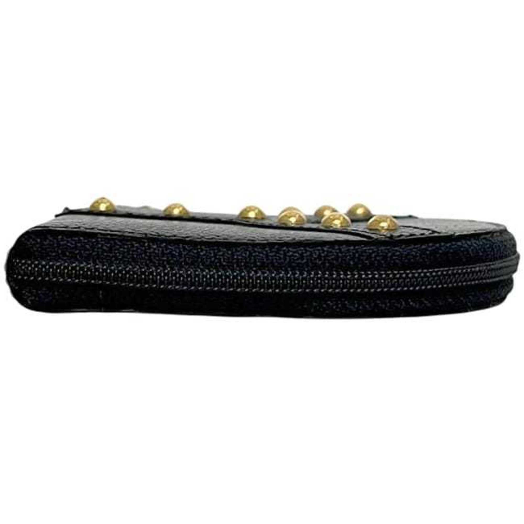 Yves Saint Laurent Black Leather Coin Purse/Coin Case (Pre-Owned)
