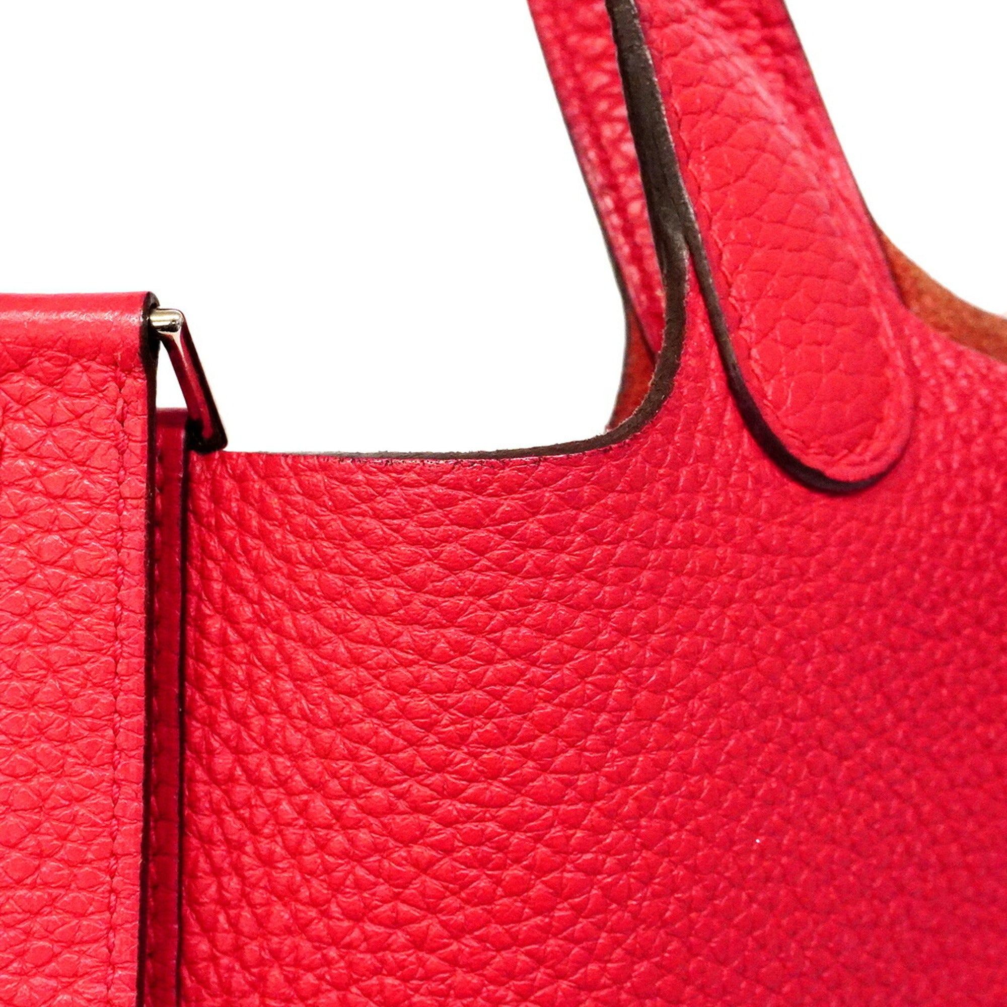 Hermes Pink Taurillon Clemence Leather Handbag (Pre-Owned)