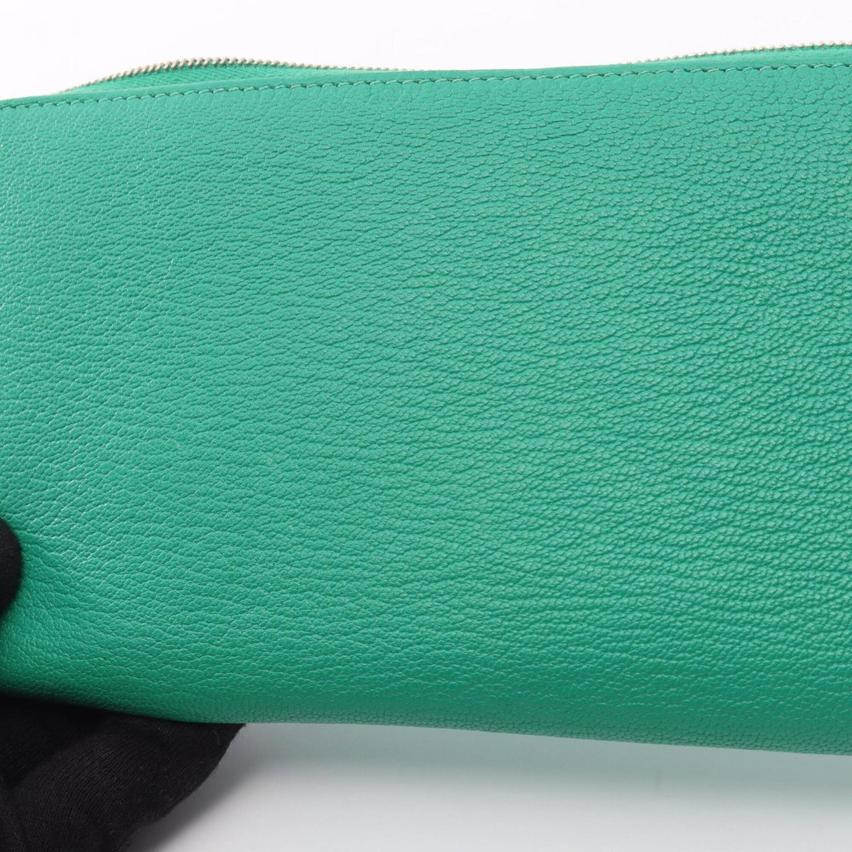 Hermes Green Mint Green Chevre Leather Long Wallet (Bi-Fold) (Pre-Owned)