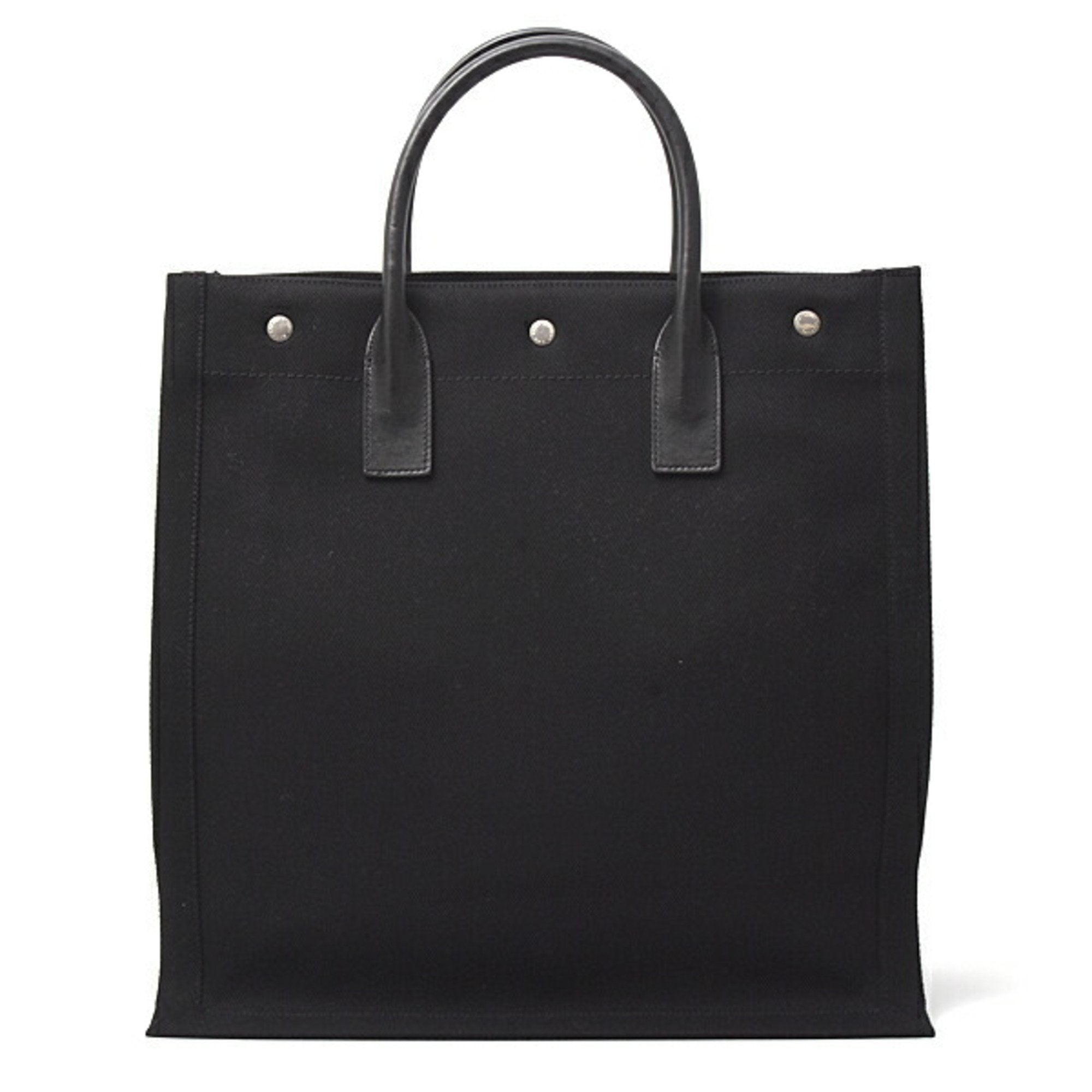 Saint Laurent Black Canvas Tote Bag (Pre-Owned)