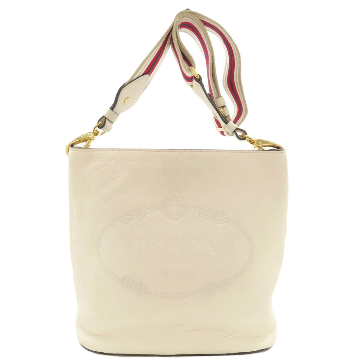 Prada White Leather Shoulder Bag (Pre-Owned)
