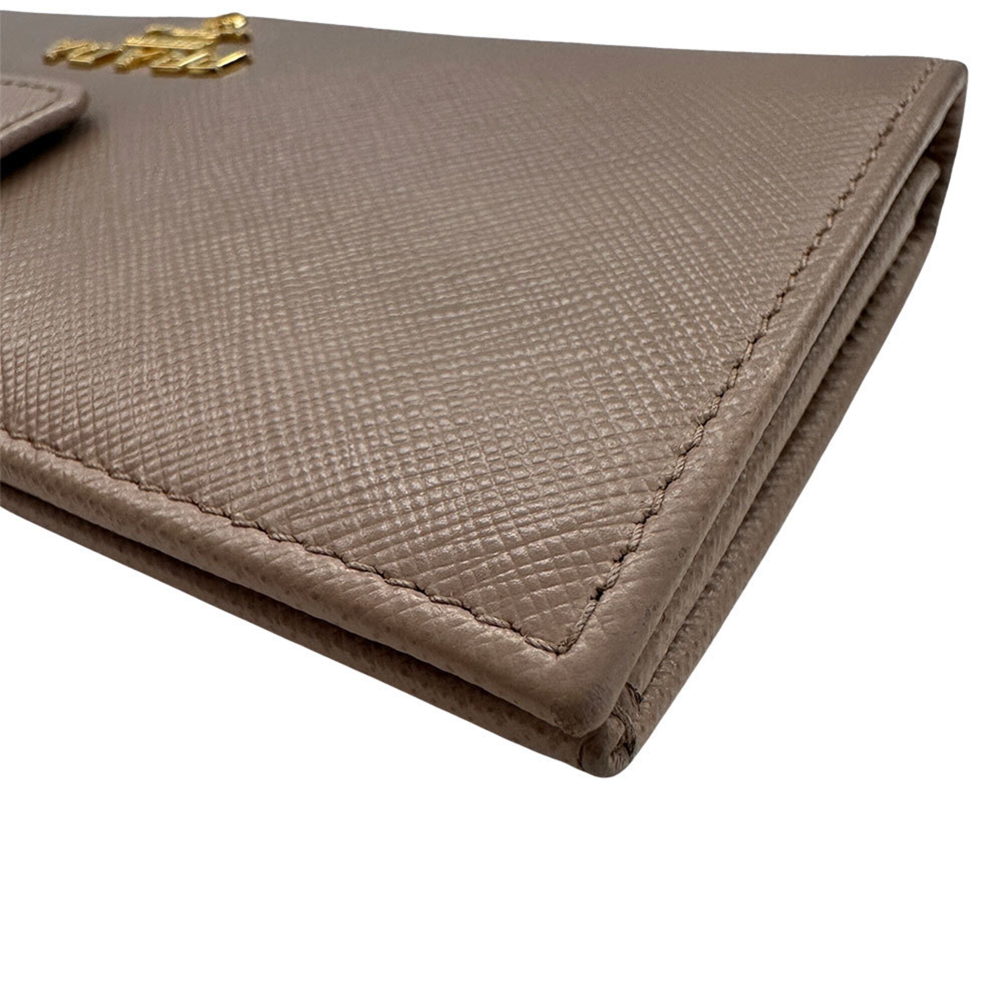 Prada Pink Saffiano Long Bill Wallet (Bi-Fold) (Pre-Owned)
