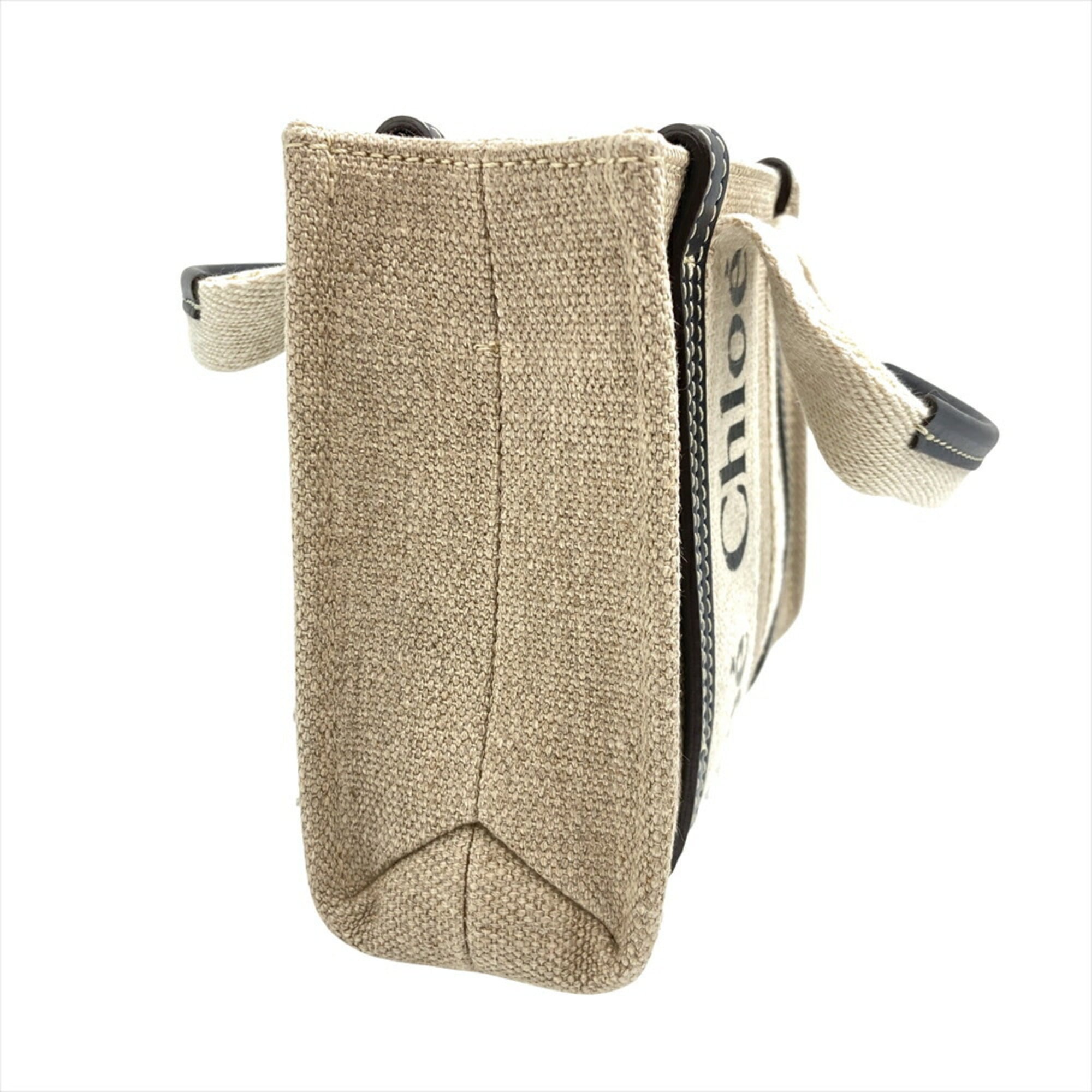 Chloé Beige Linen Shoulder Bag (Pre-Owned)