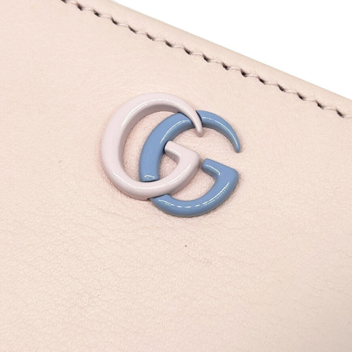 Gucci Blue Pink Leather Wallet (Bi-Fold) (Pre-Owned)