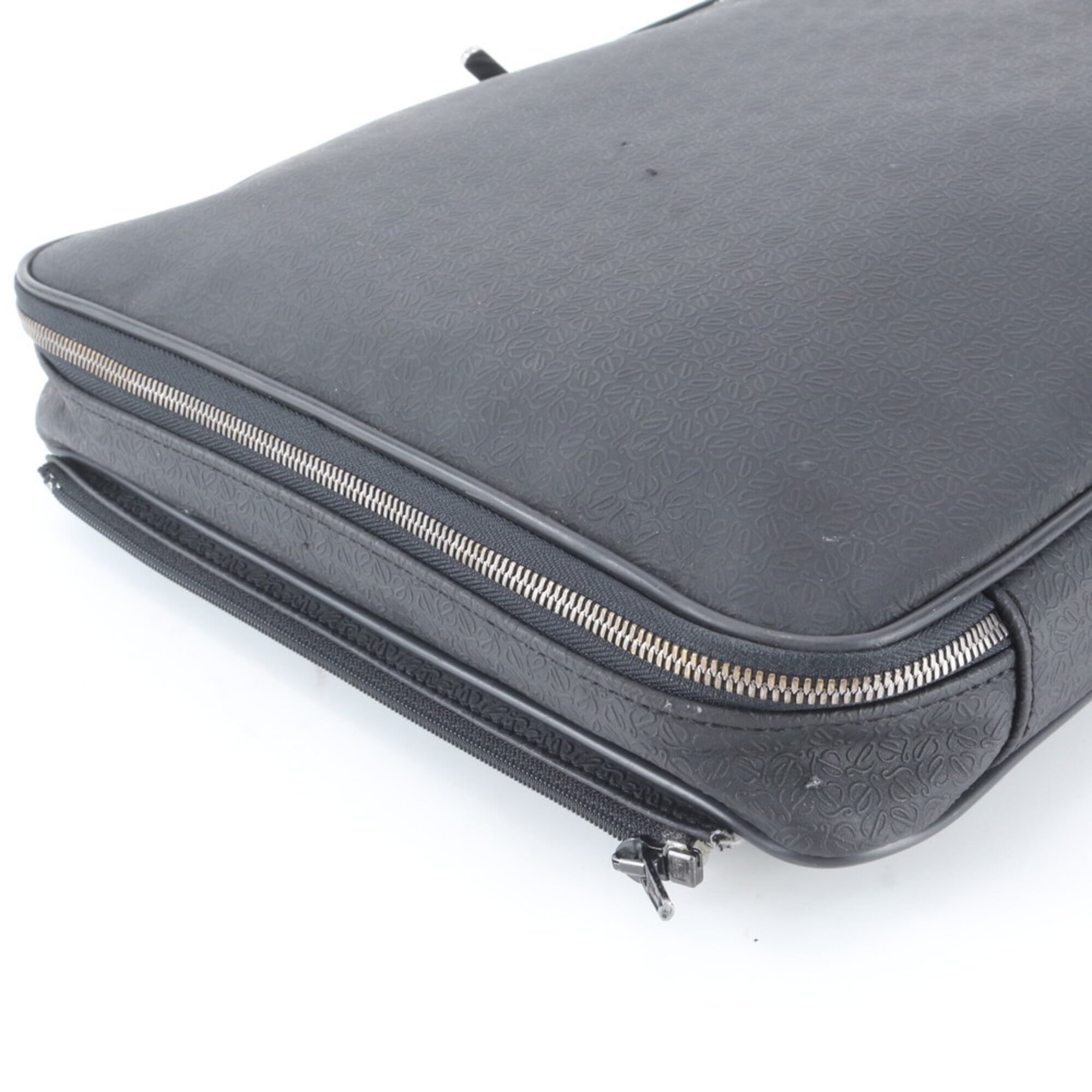 Loewe Black Leather Coated Canvas Briefcase (Pre-Owned)