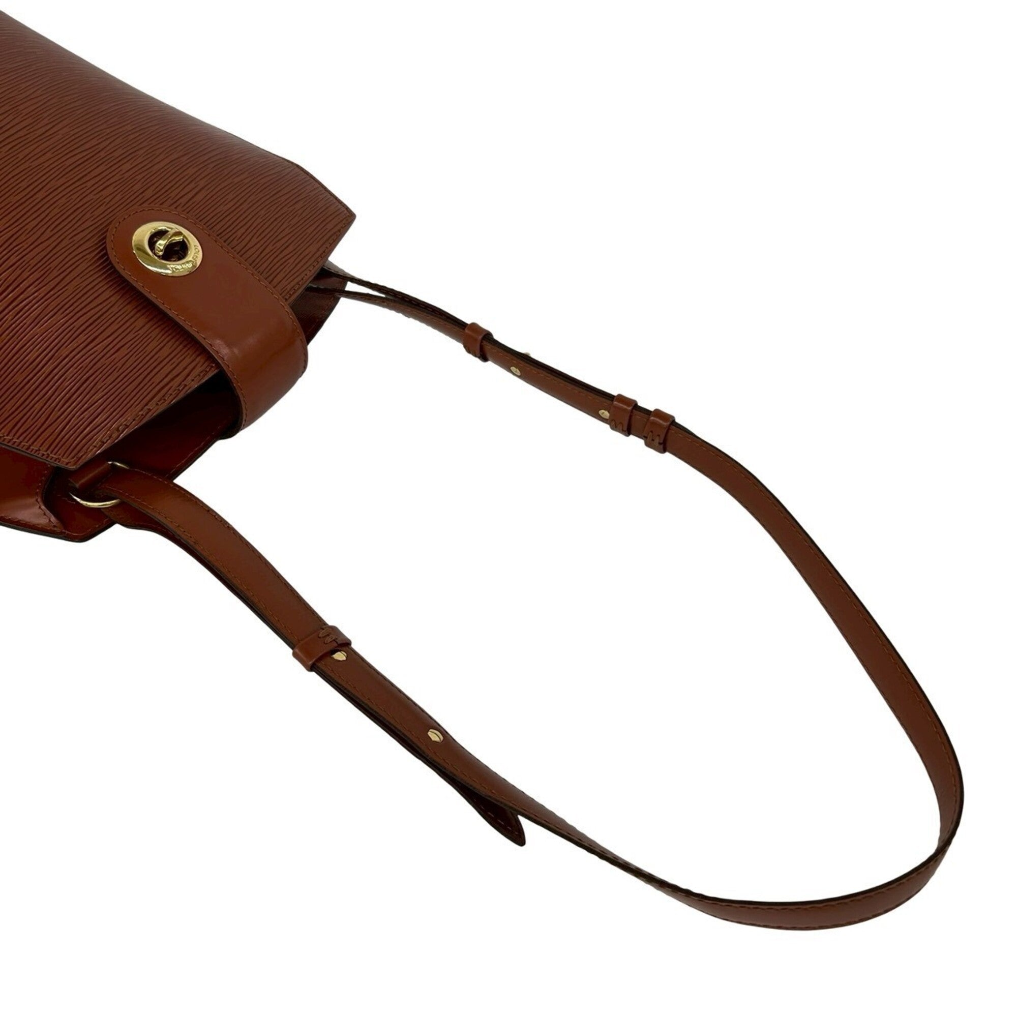 Louis Vuitton Brown Leather Shoulder Bag Tote Bag (Pre-Owned)