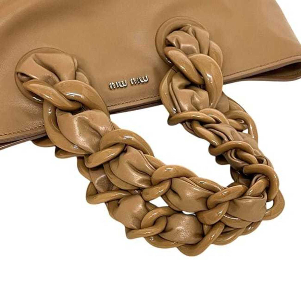 Miu Miu Brown Leather Tote Bag (Pre-Owned)