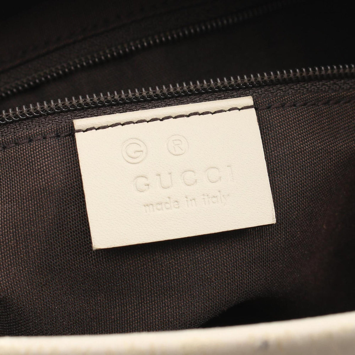Gucci Beige White Gg Canvas Leather Handbag Shoulder Bag (Pre-Owned)