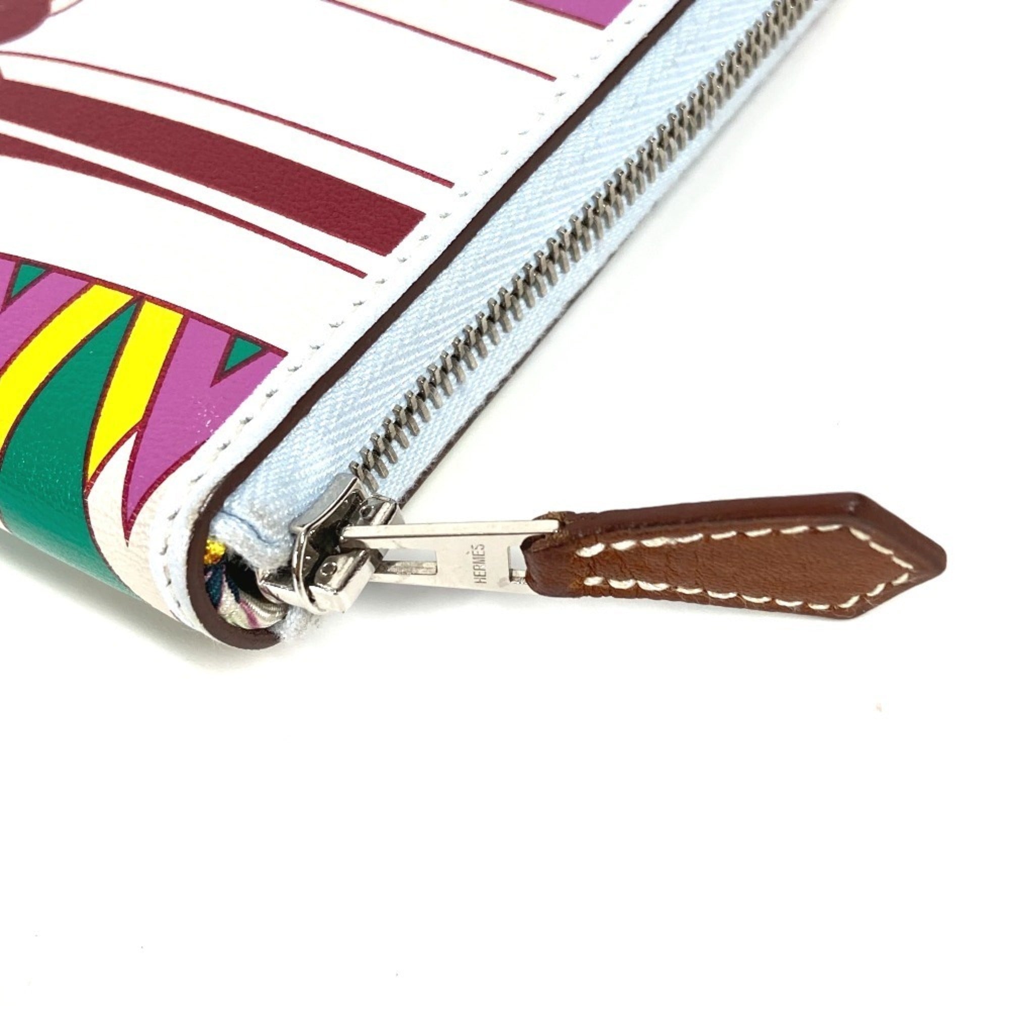 Hermes Silk'in Multi-Color Swift Leather Long Wallet (Bi-Fold) (Pre-Owned)