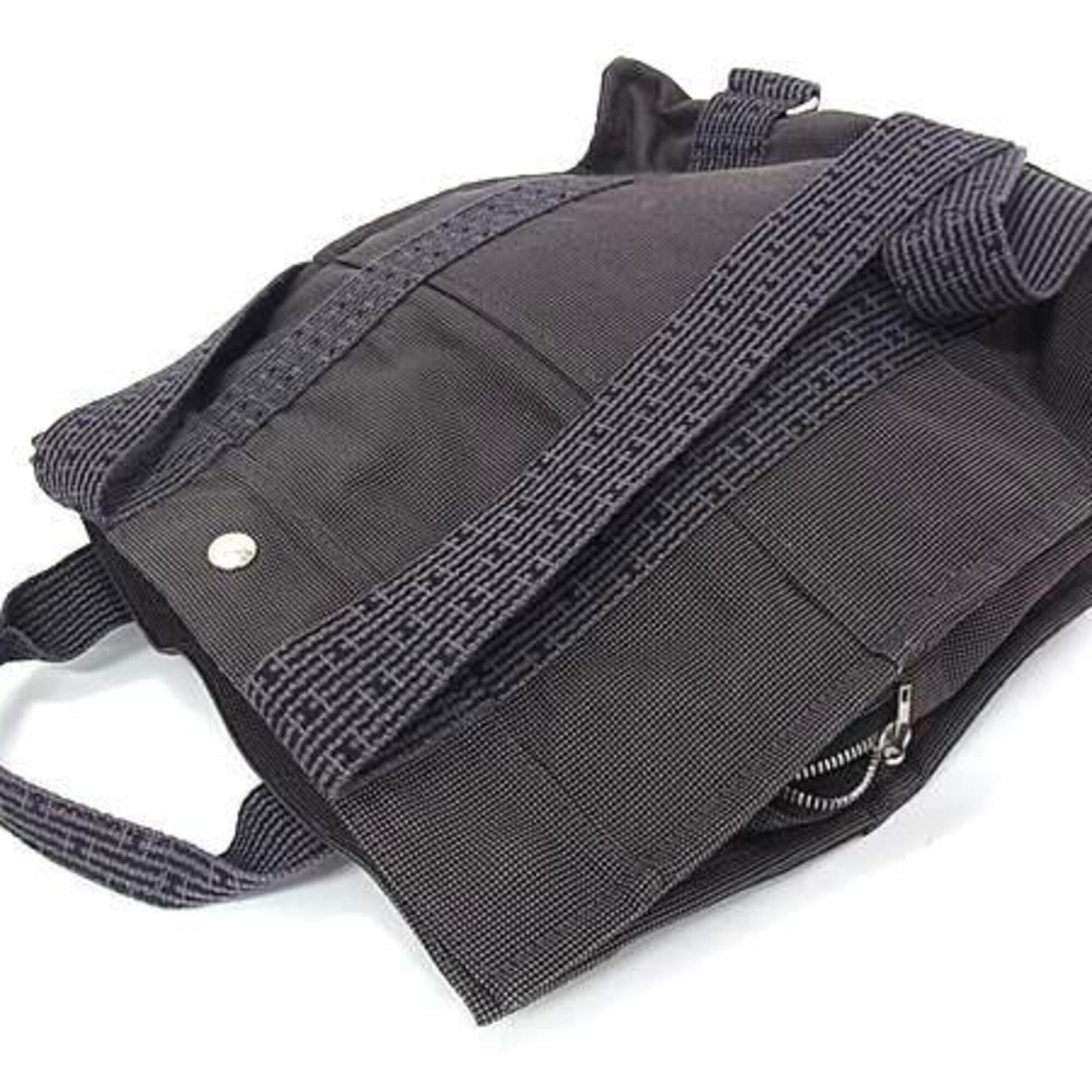 Hermes Gray Canvas Backpack (Pre-Owned)