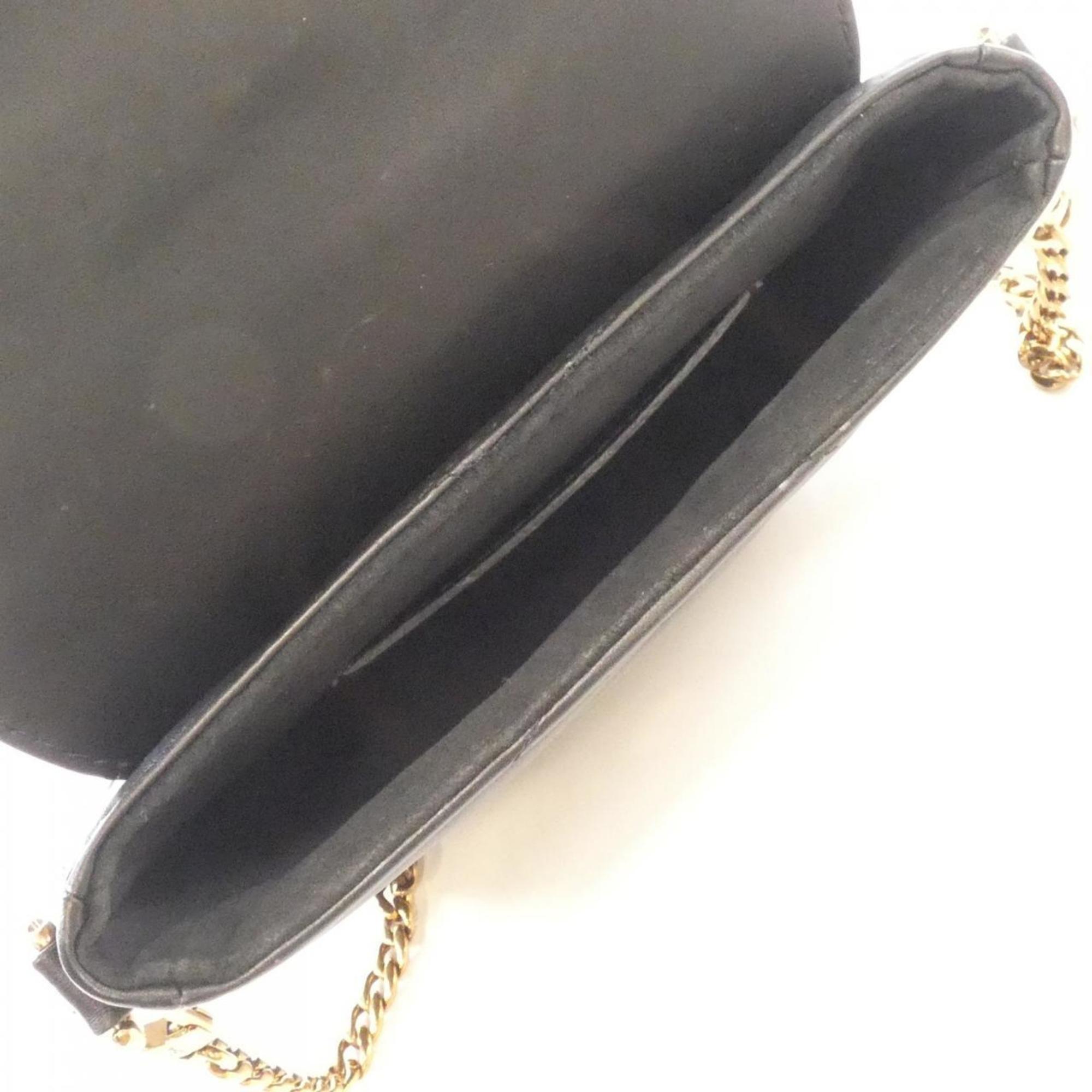Louis Vuitton Black Leather Pochette Shoulder Bag (Pre-Owned)