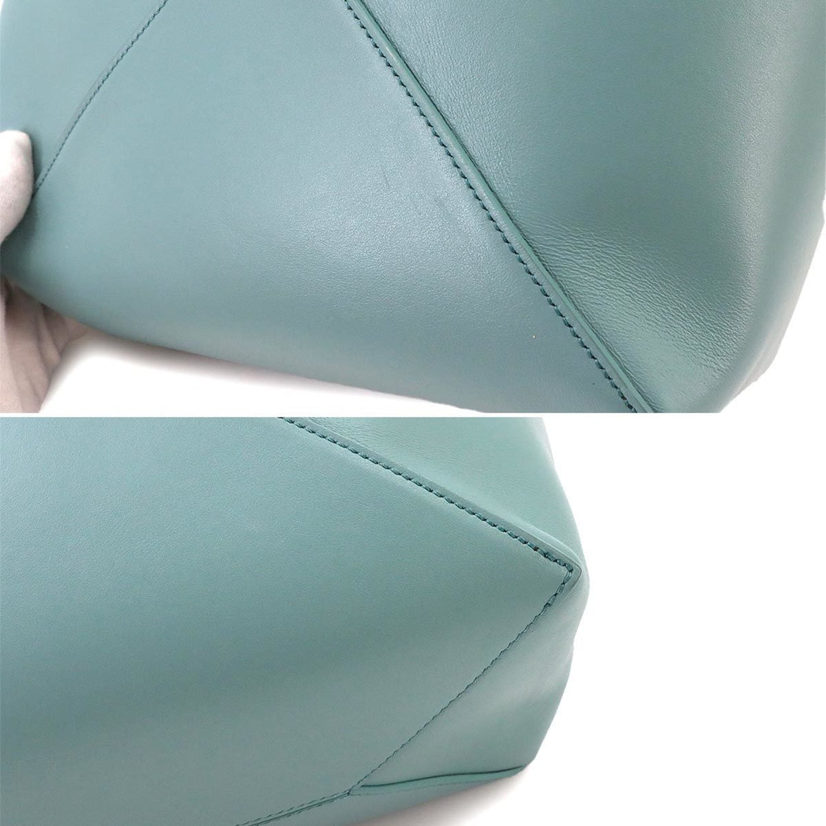 Loewe Blue Leather Handbag Tote Bag (Pre-Owned)