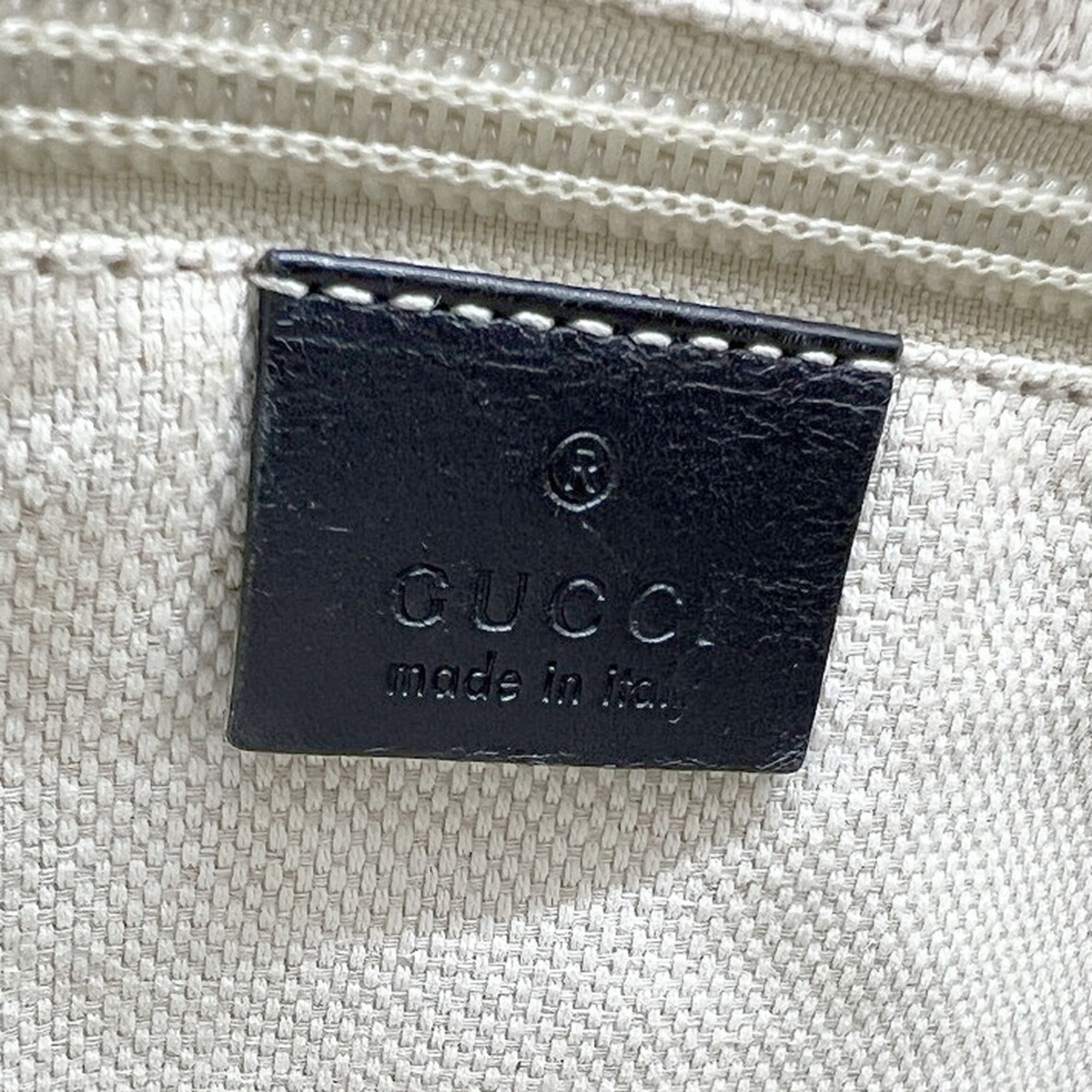 Gucci Black Gg Canvas Leather Shoulder Bag (Pre-Owned)