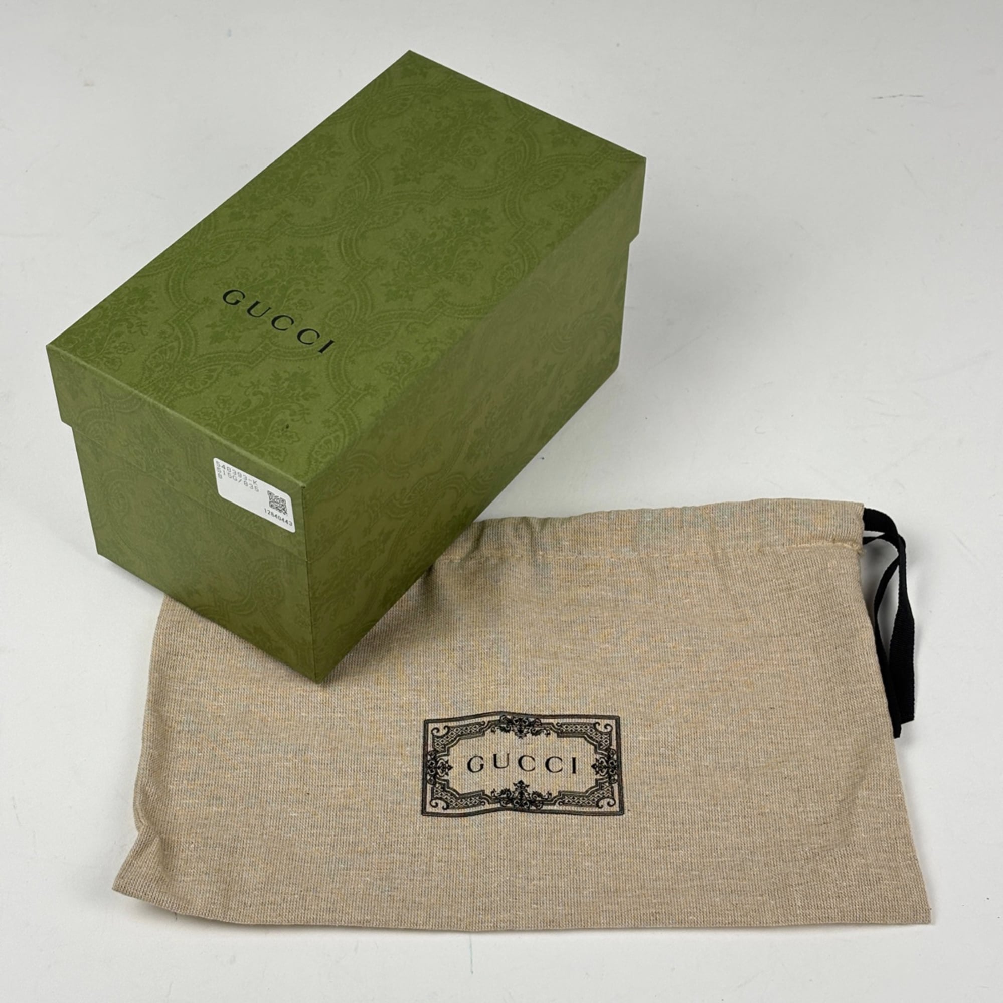 Gucci Beige Brown Coated Canvas Pouch (Pre-Owned)
