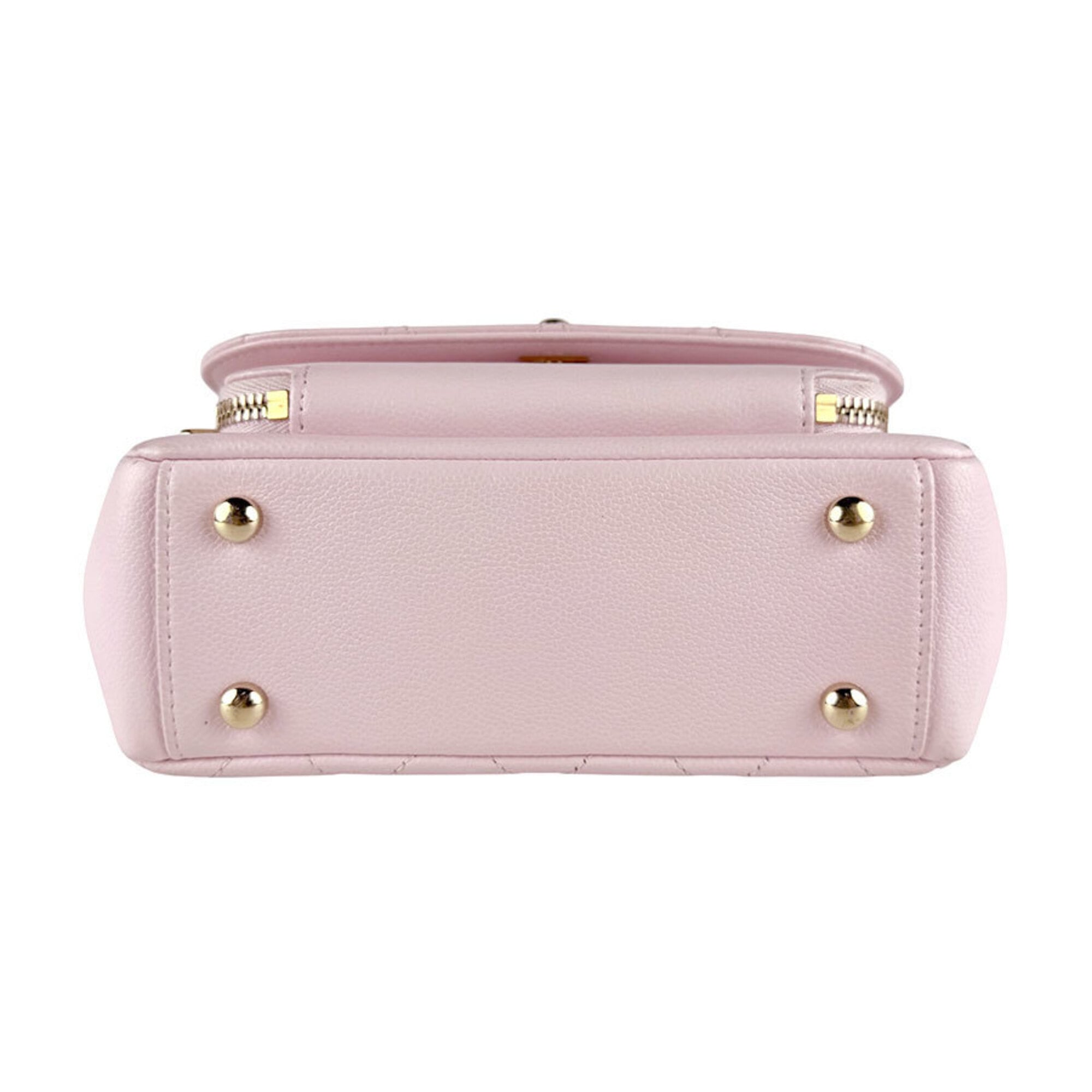 Chanel Light Pink Grained Calfskin Handbag Shoulder Bag (Pre-Owned)