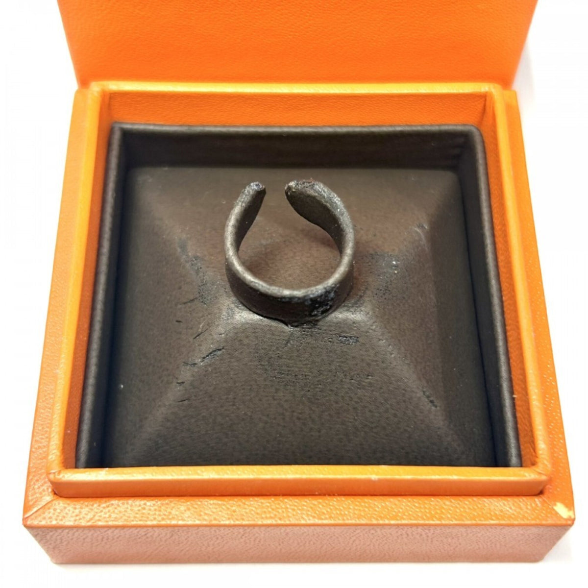 Hermes Silver Silver 925 Band Ring (Pre-Owned)