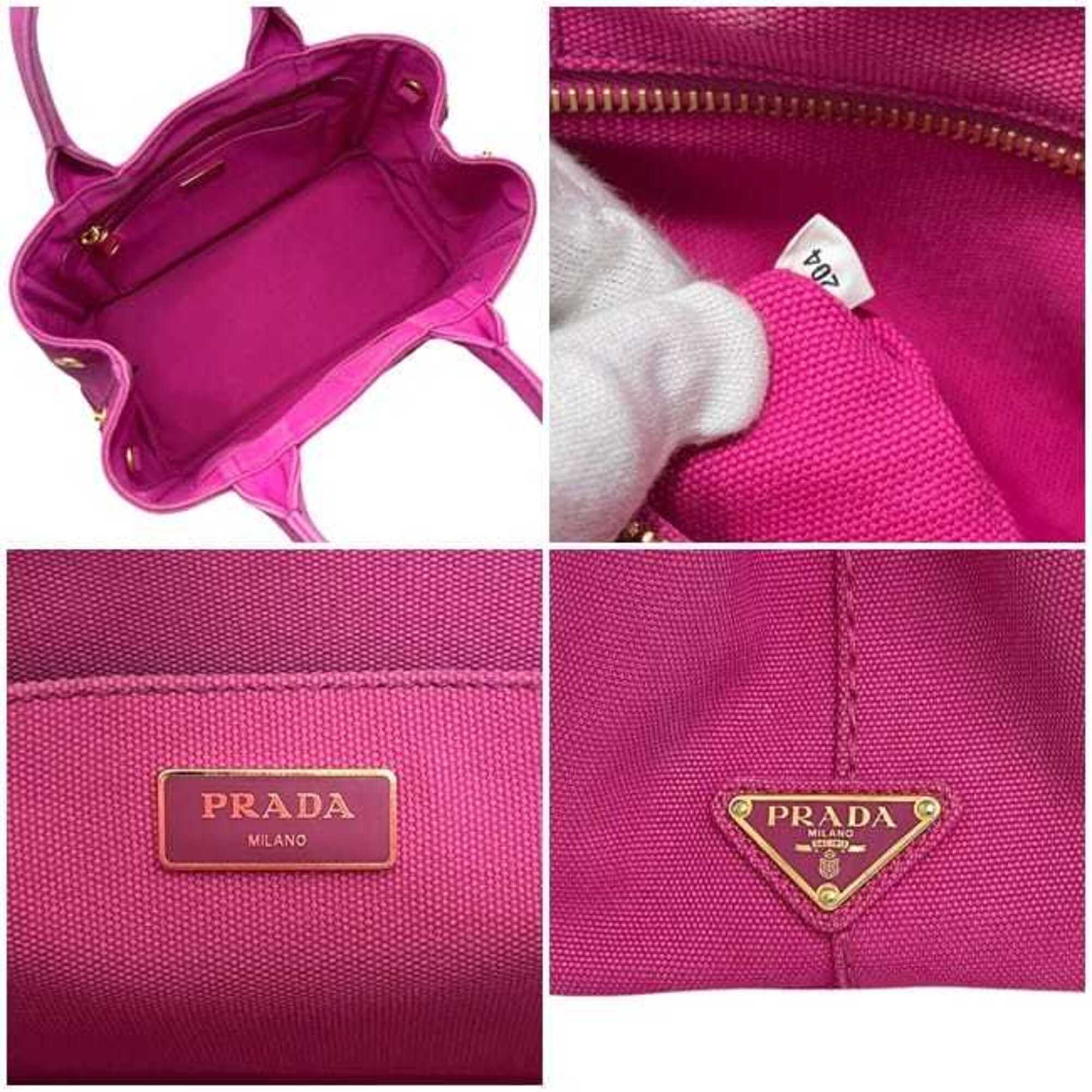 Prada Pink Canvas Tote Bag (Pre-Owned)