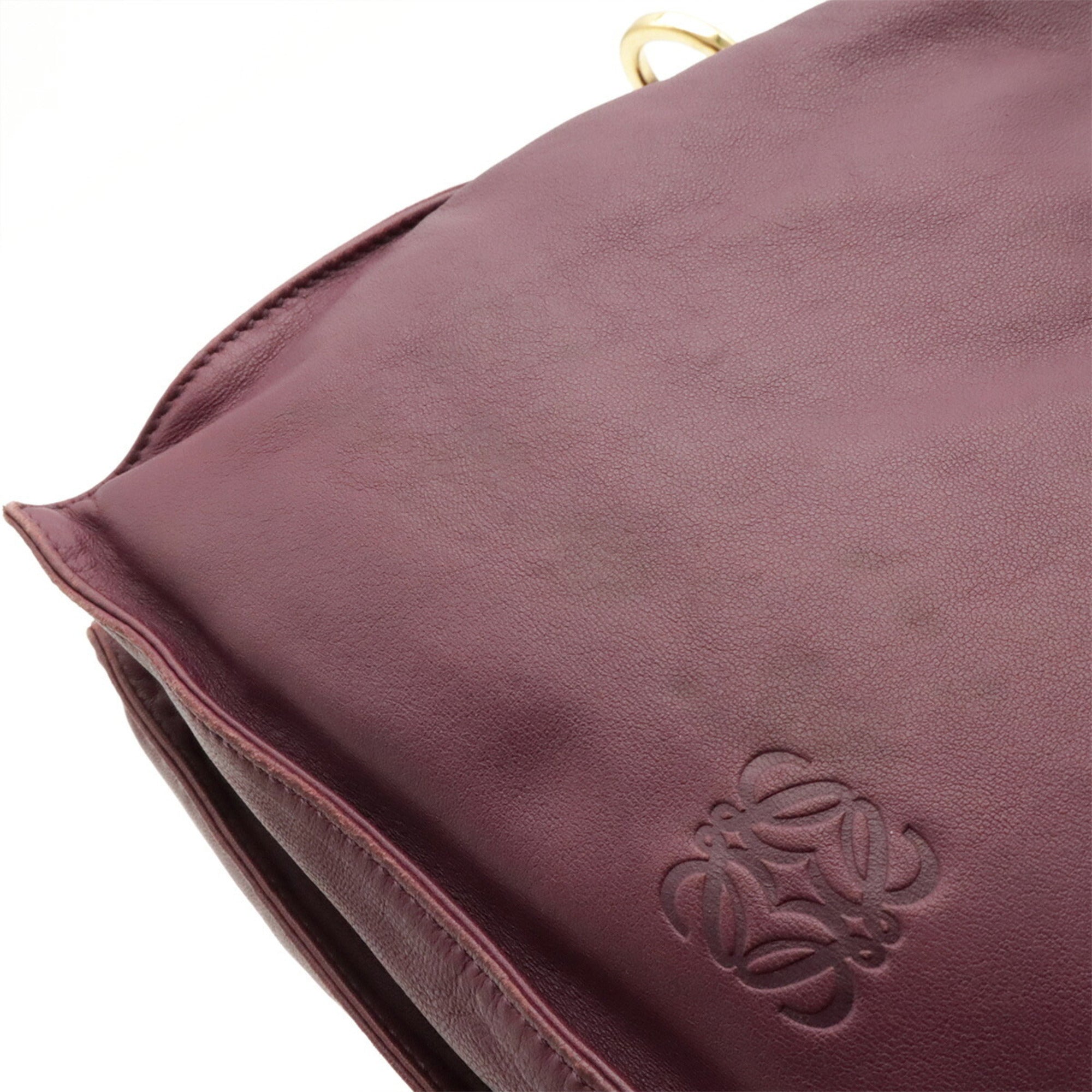 Loewe Purple Leather Pochette Shoulder Bag (Pre-Owned)