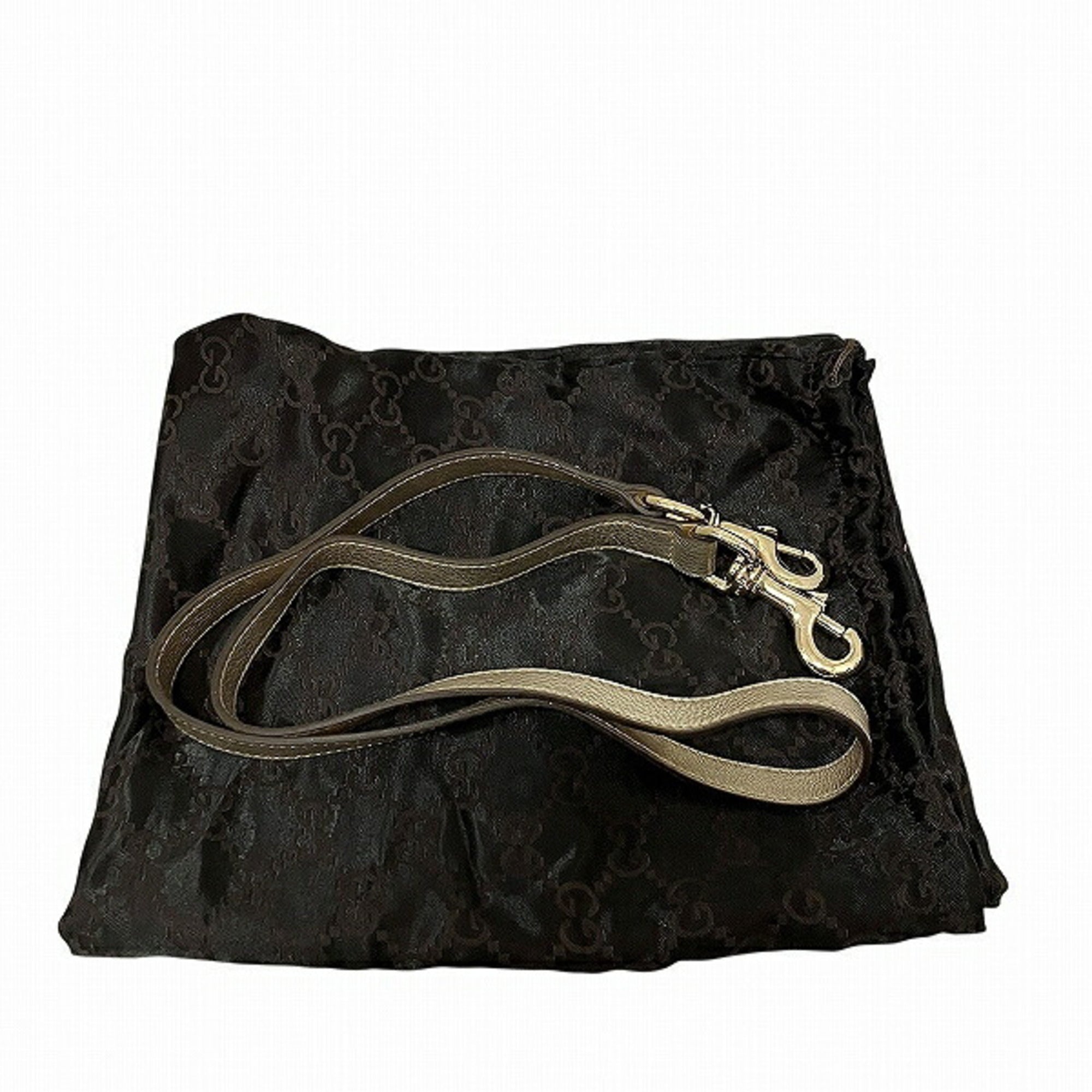 Gucci Metallic Gold Leather Handbag Shoulder Bag (Pre-Owned)
