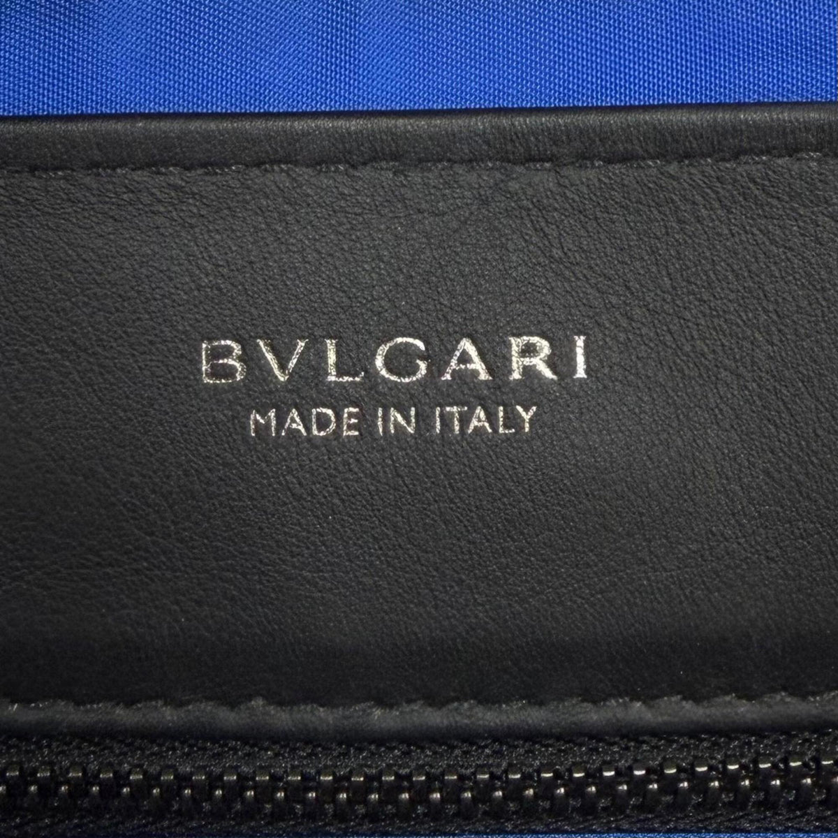 Bvlgari Black Leather Nylon Briefcase (Pre-Owned)