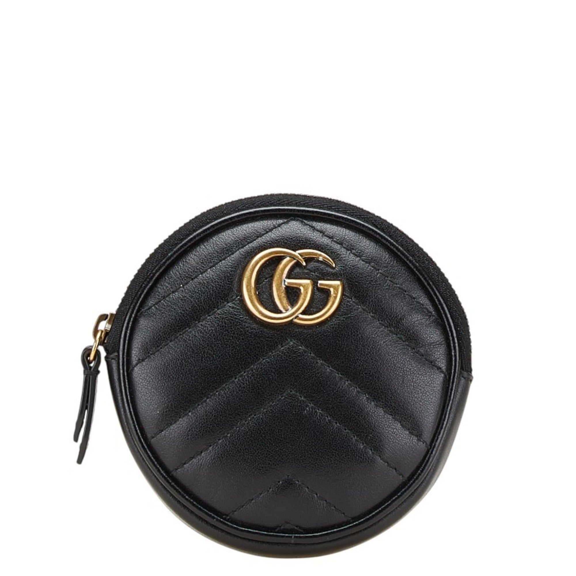 Gucci Black Leather Coin Purse/Coin Case (Pre-Owned)