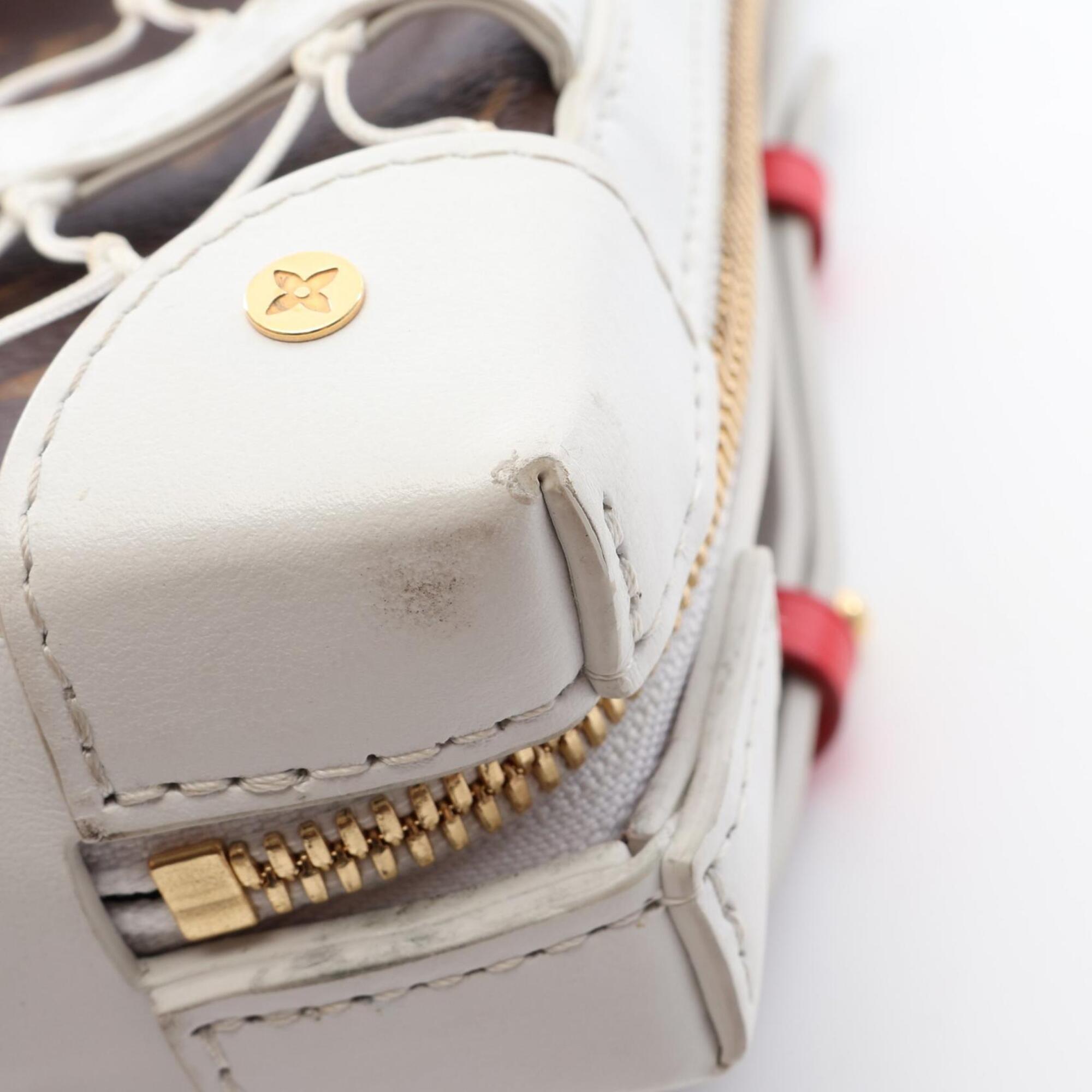 Louis Vuitton Brown Monogram White Monogram Leather Fanny Pack Handbag (Pre-Owned)