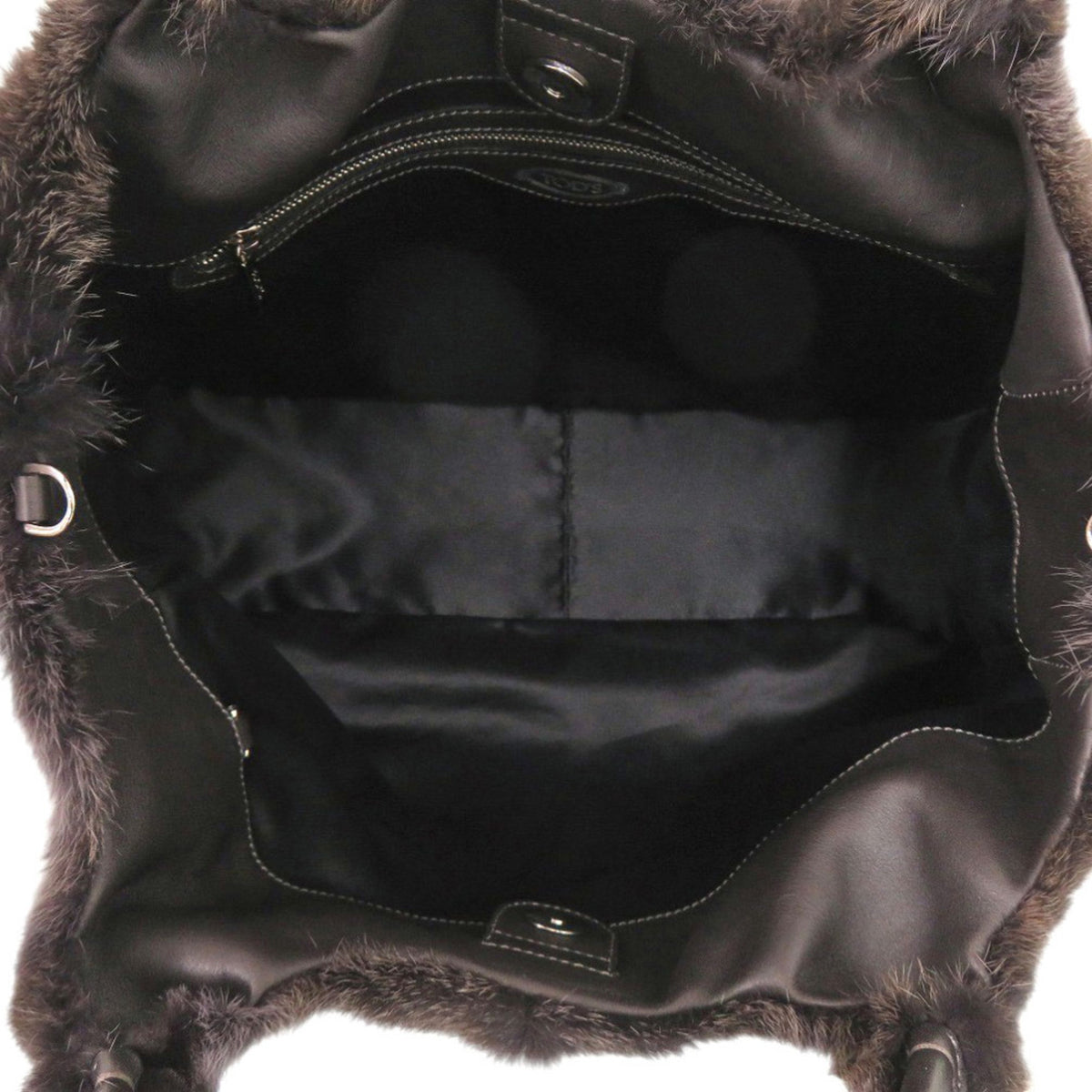 Tod's Brown Fur Handbag Shoulder Bag (Pre-Owned)