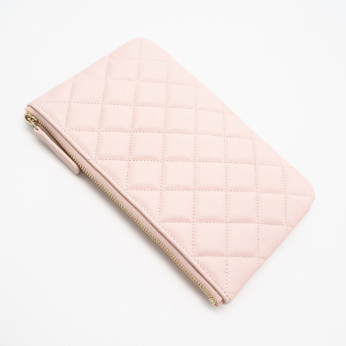 Chanel Matelasse Pink Grained Calfskin Pouch (Pre-Owned)
