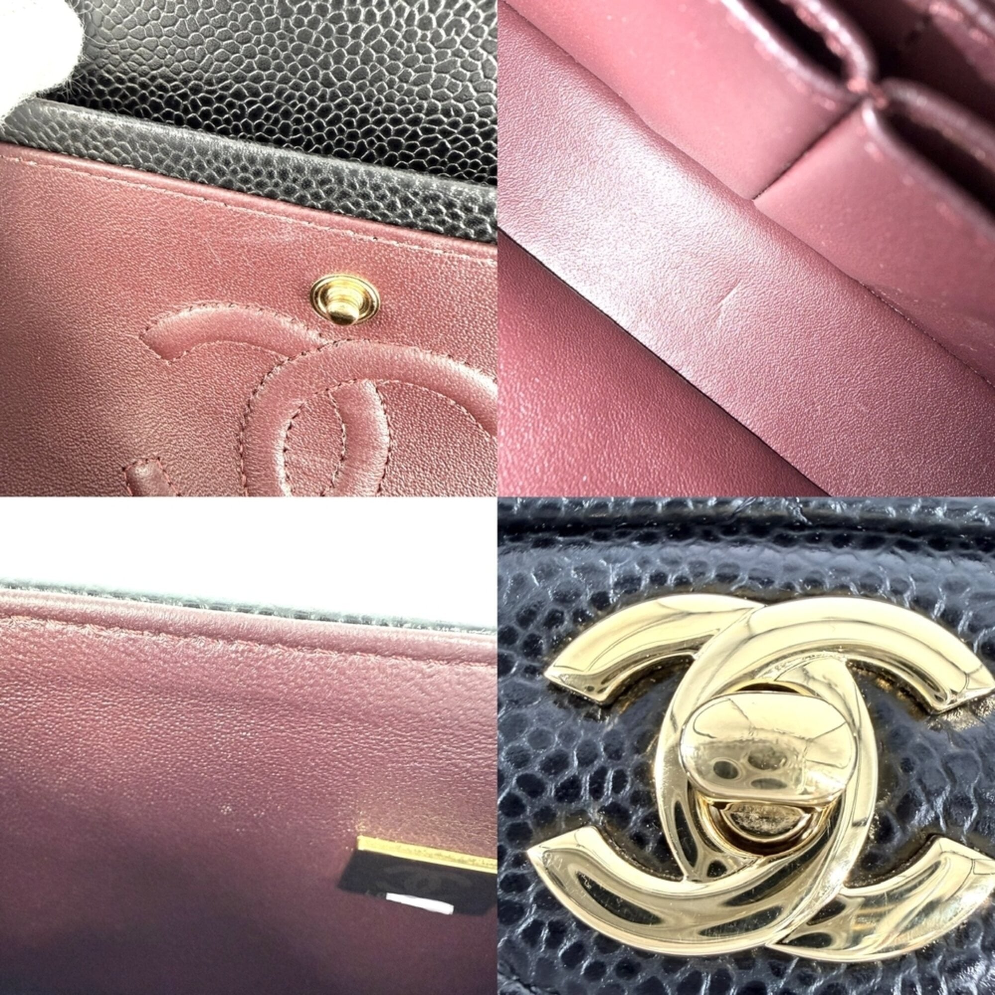 Chanel Matelasse Black Grained Calfskin Shoulder Bag (Pre-Owned)