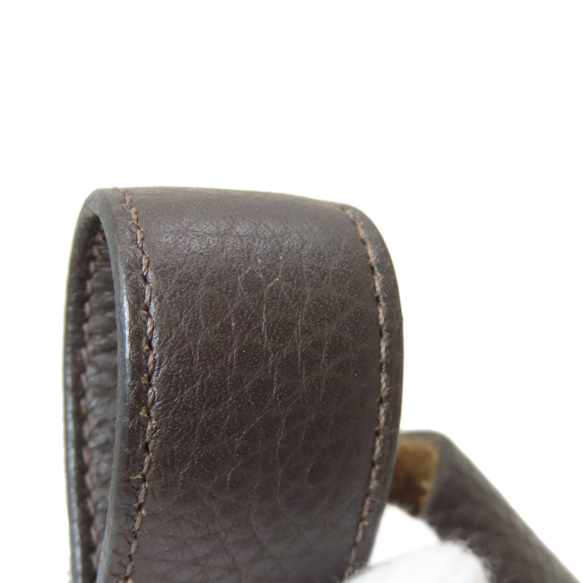 Hermes Dark Brown Taurillon Clemence Leather Handbag (Pre-Owned)