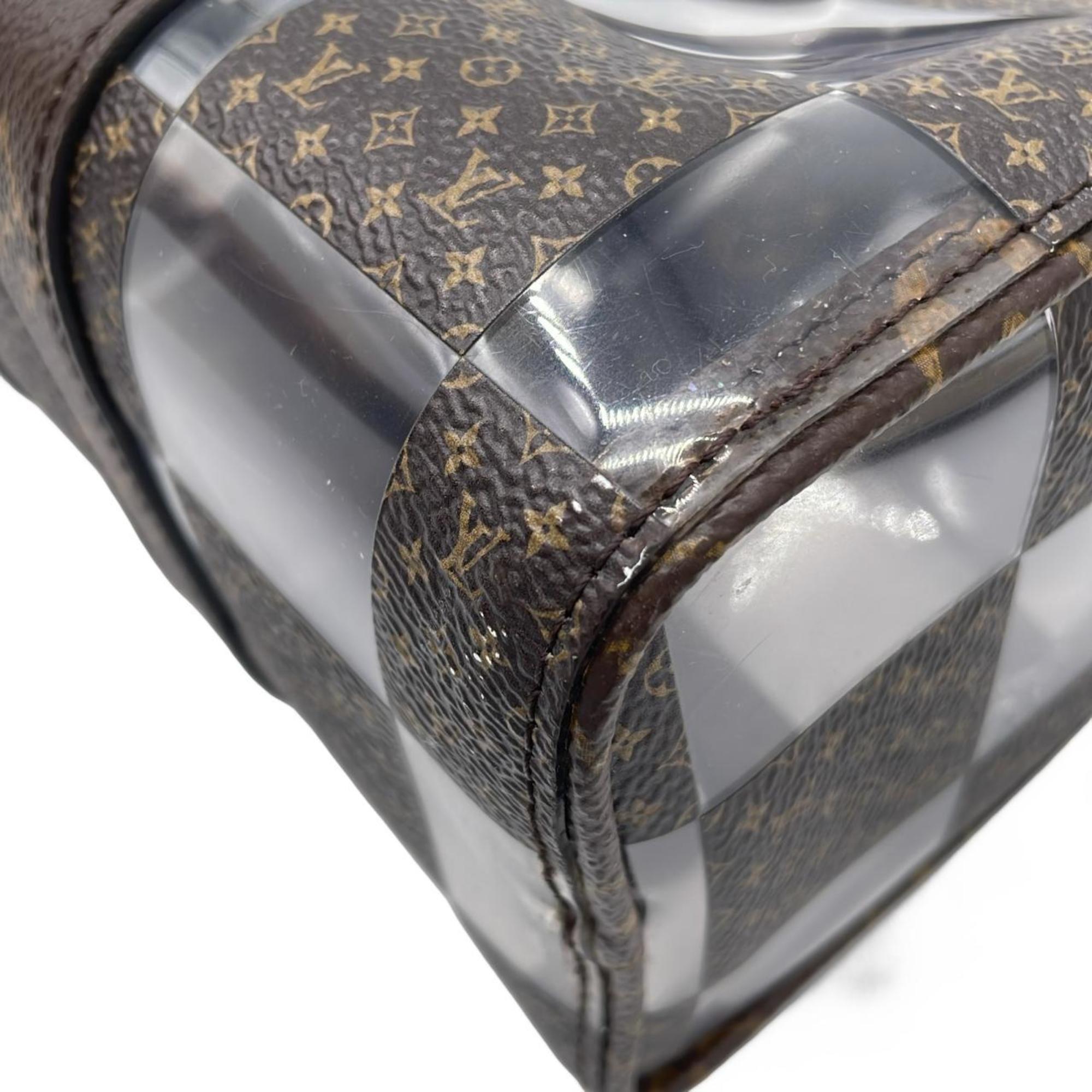 Louis Vuitton Marron Coated Canvas Pvc Boston Bag (Pre-Owned)