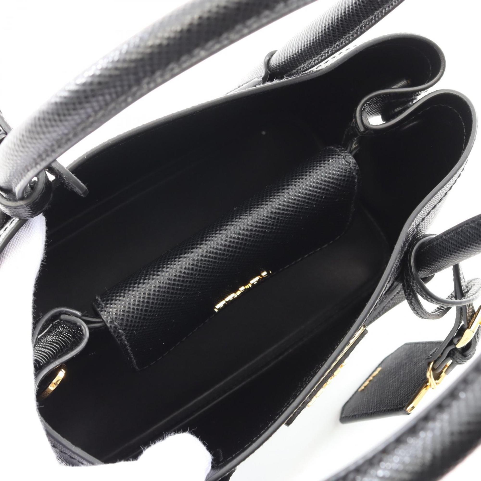Prada Black Saffiano Triangle Handbag (Pre-Owned)