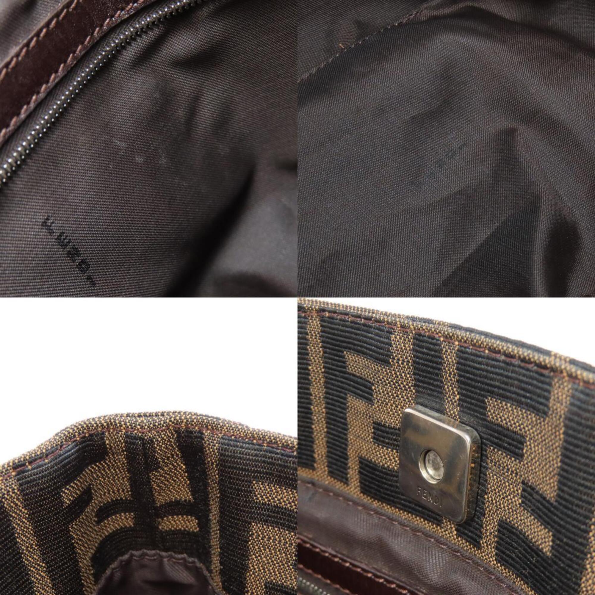 Fendi Brown Canvas Handbag (Pre-Owned)