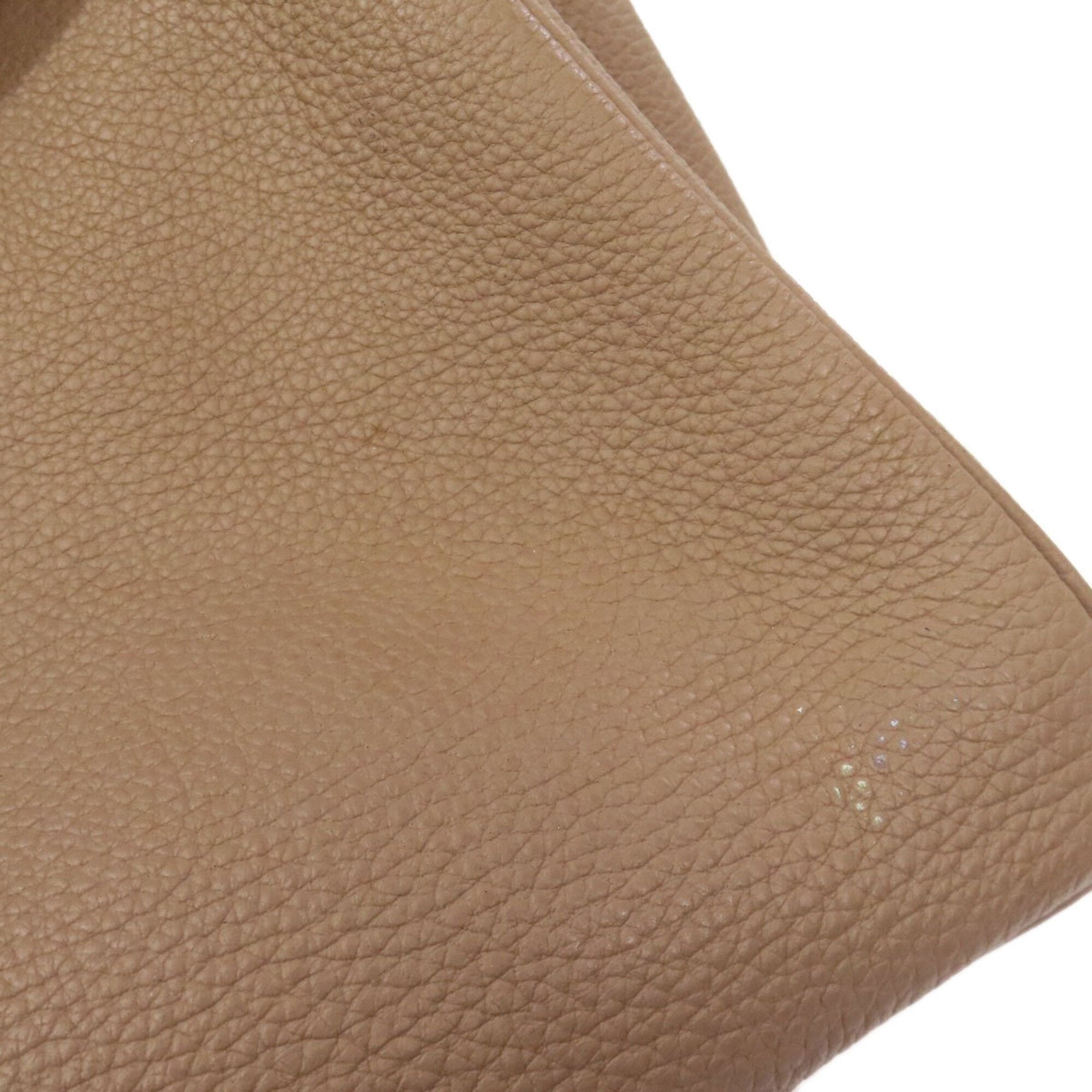 Hermes Etoupe Gray Taurillon Clemence Leather Handbag (Pre-Owned)