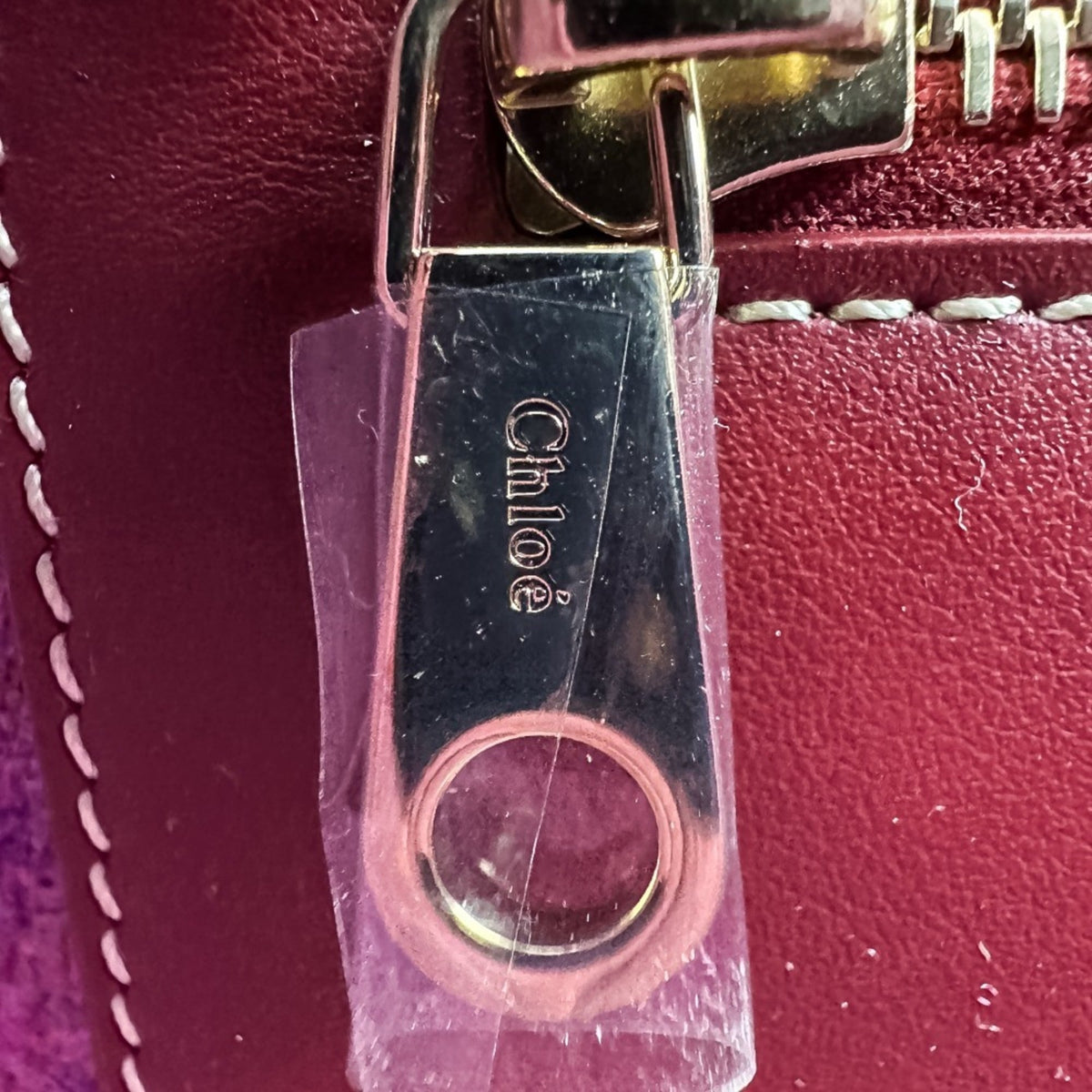Chloé Red Color Felt Shoulder Bag (Pre-Owned)