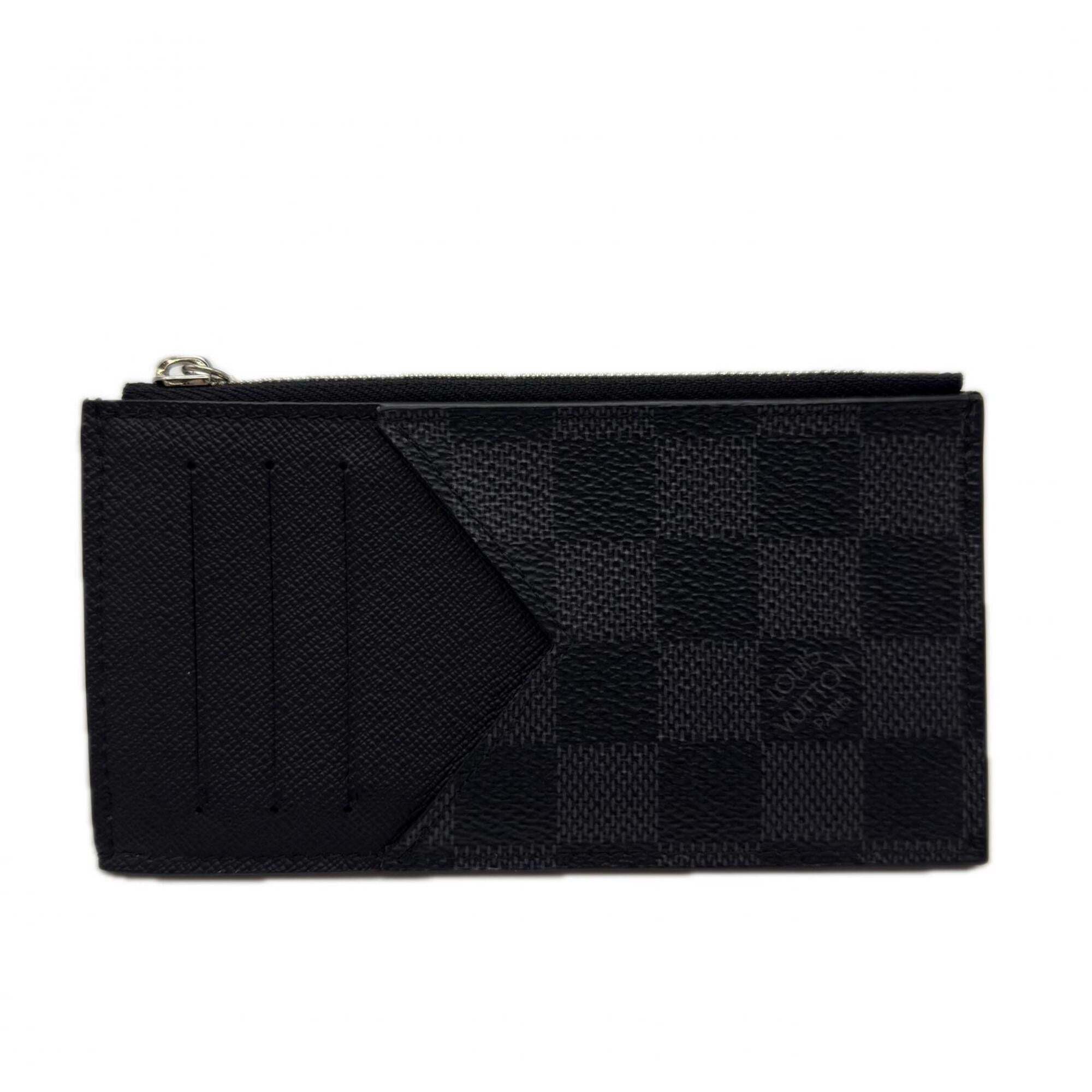 Louis Vuitton Damier Graphite Black Gray Coated Canvas Leather Coin Purse/Coin Case (Pre-Owned)