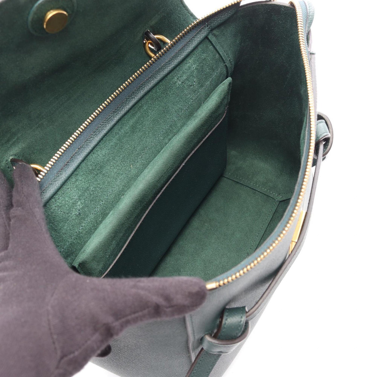 Celine Green Leather Handbag (Pre-Owned)