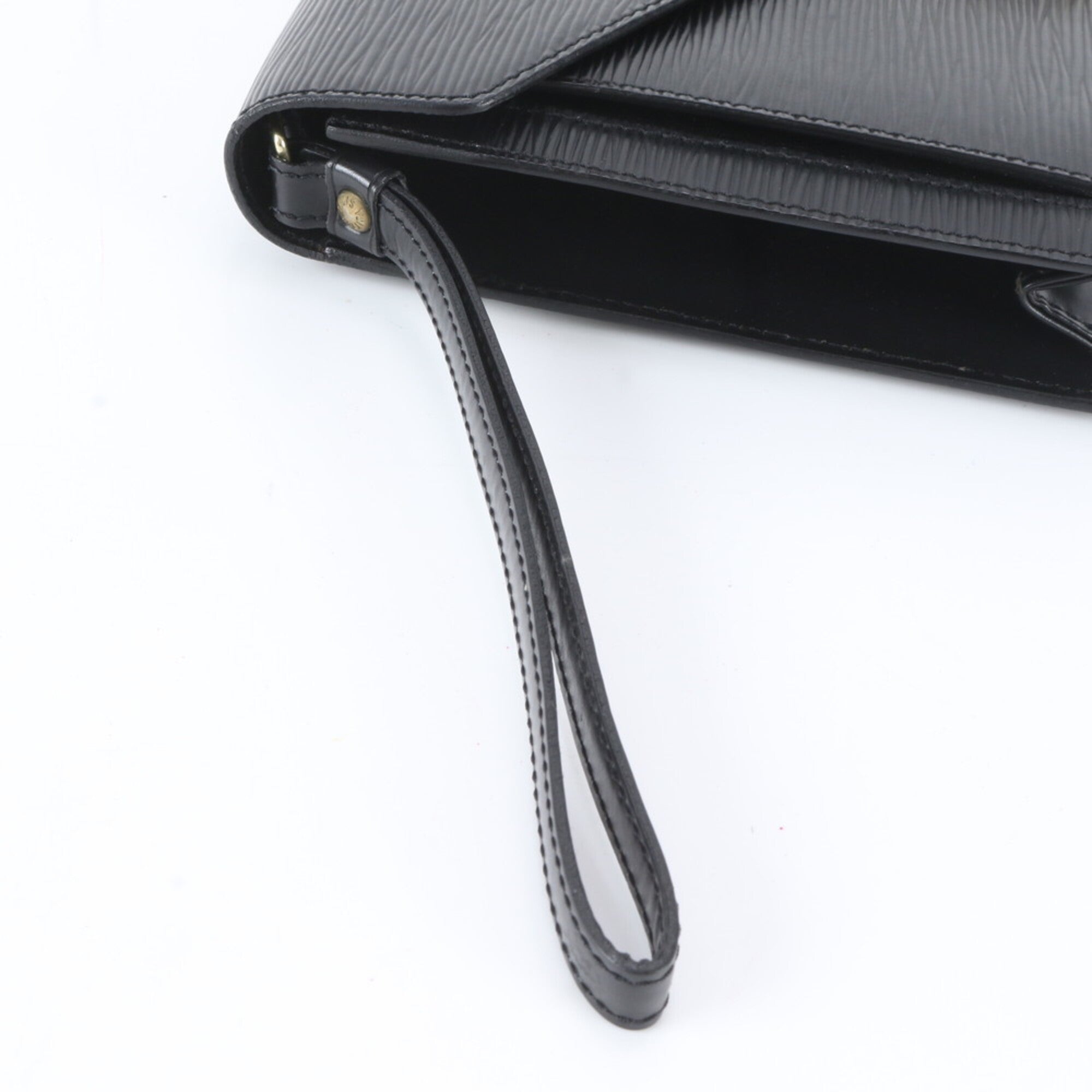 Louis Vuitton Epi Noir Leather Clutch Bag Handbag Pouch (Pre-Owned)