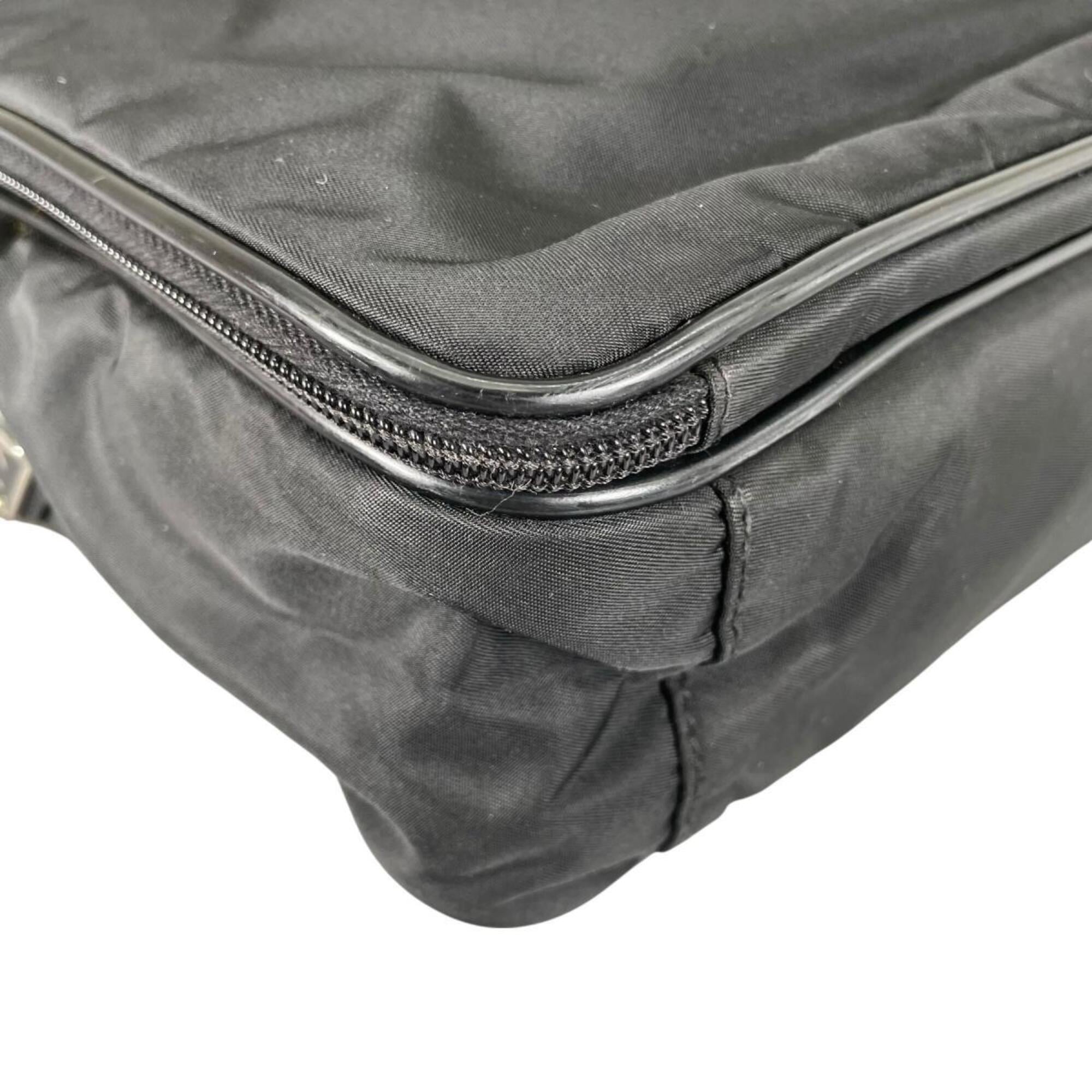 Prada Black Nylon Briefcase Shoulder Bag (Pre-Owned)