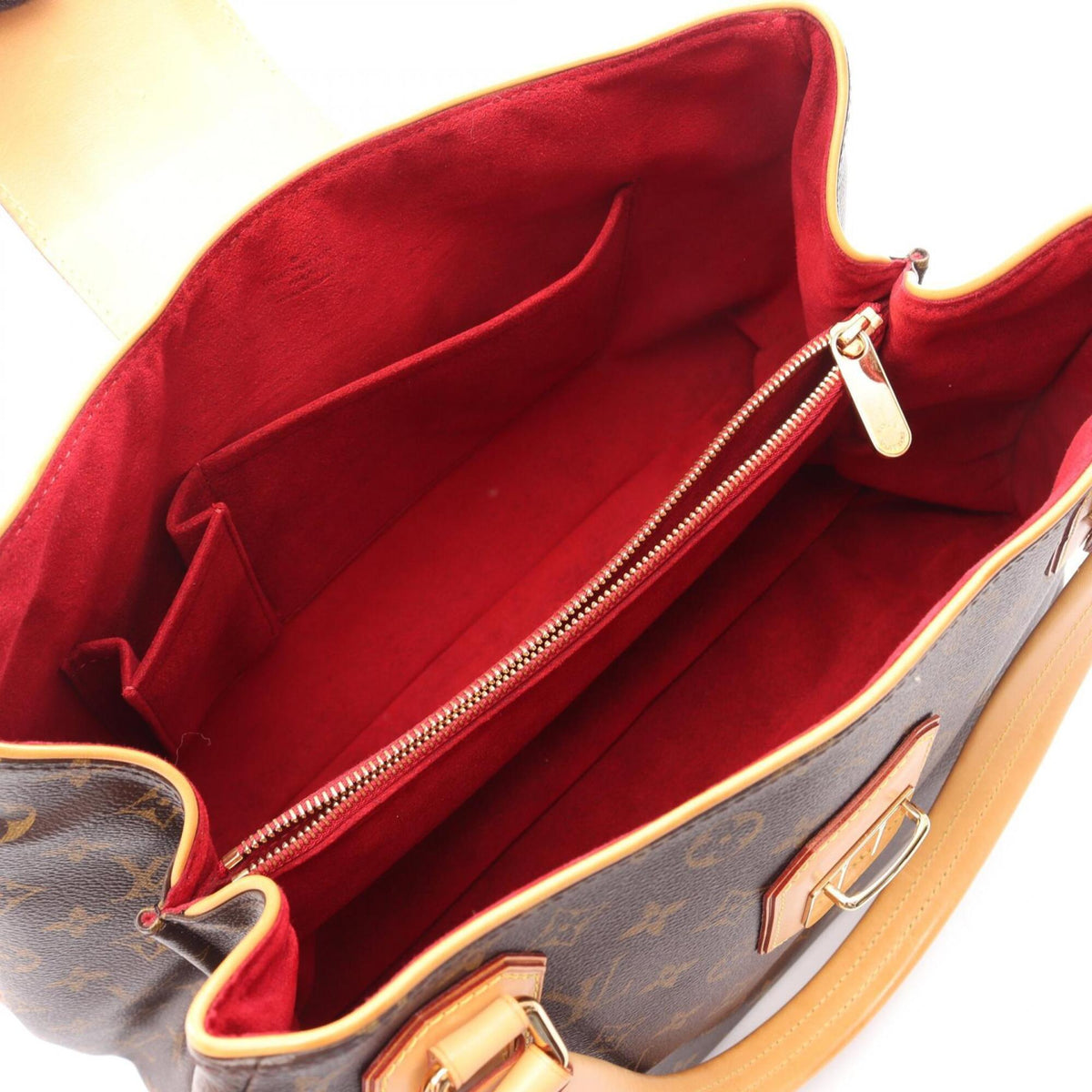 Louis Vuitton Brown Monogram Coated Canvas Leather Handbag (Pre-Owned)