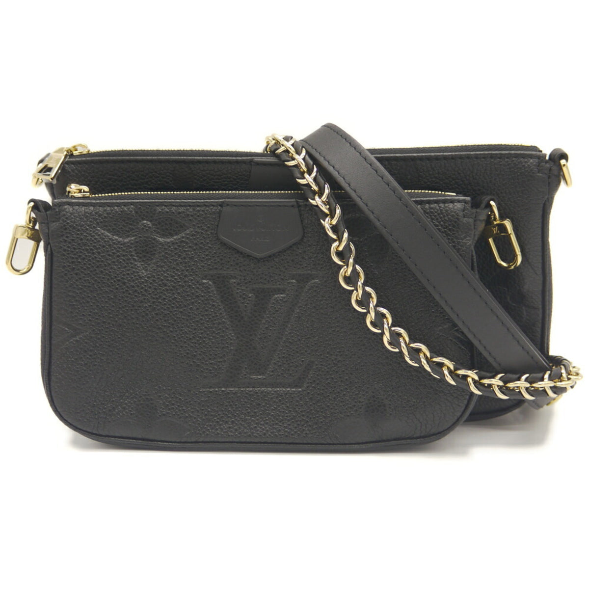 Louis Vuitton Black Noir Monogram Empreinte Pochette Shoulder Bag (Pre-Owned)