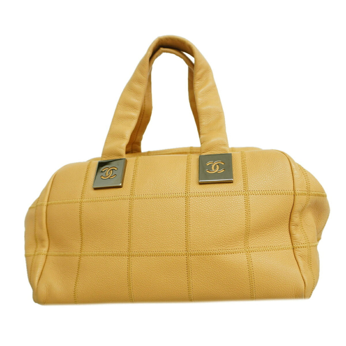 Chanel Beige Grained Calfskin Handbag (Pre-Owned)