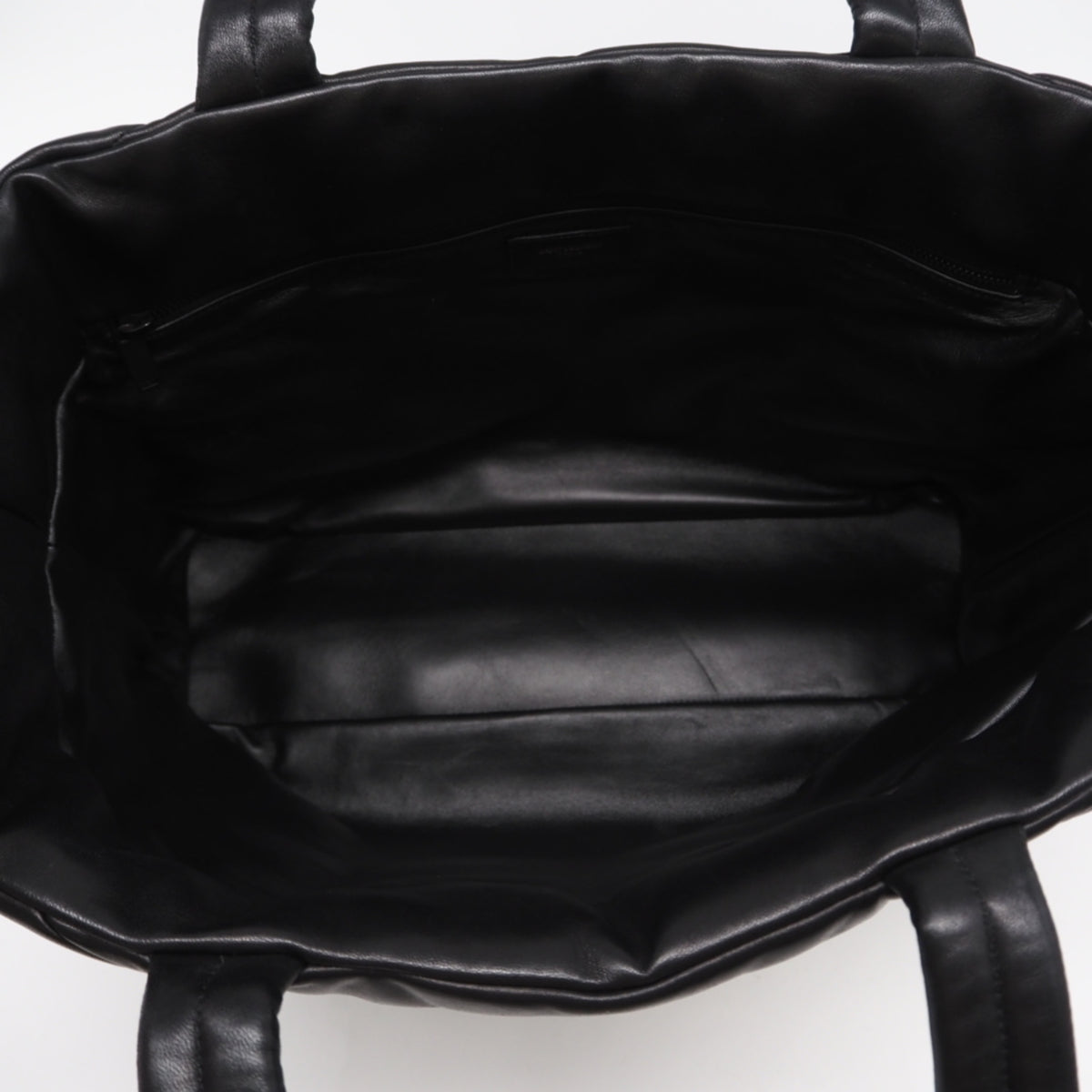 Yves Saint Laurent Black Leather Handbag Tote Bag (Pre-Owned)