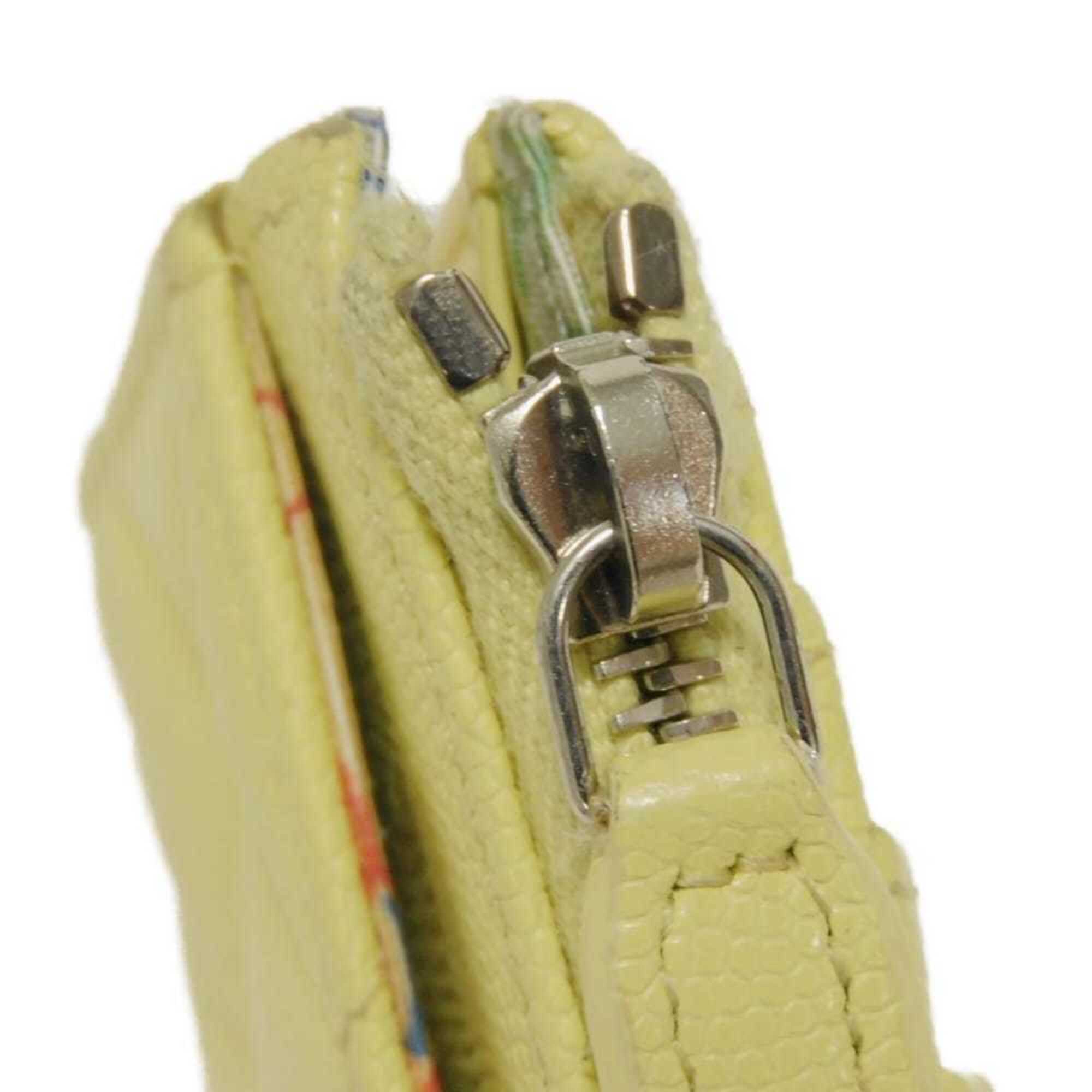 Chanel Yellow Grained Calfskin Coin Purse/Coin Case (Pre-Owned)