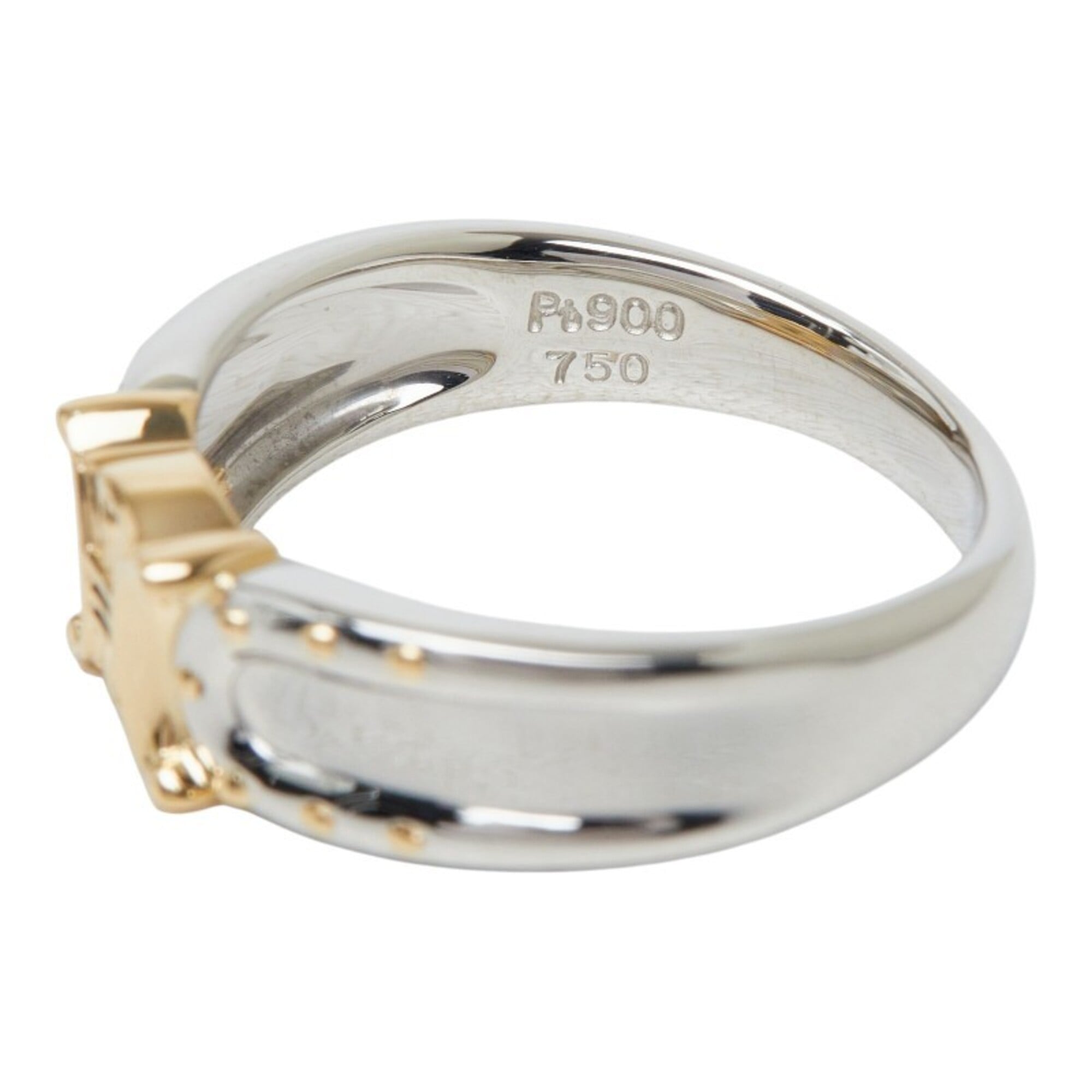 Celine Yellow Gold (18K) Platinum 900 Band Ring (Pre-Owned)