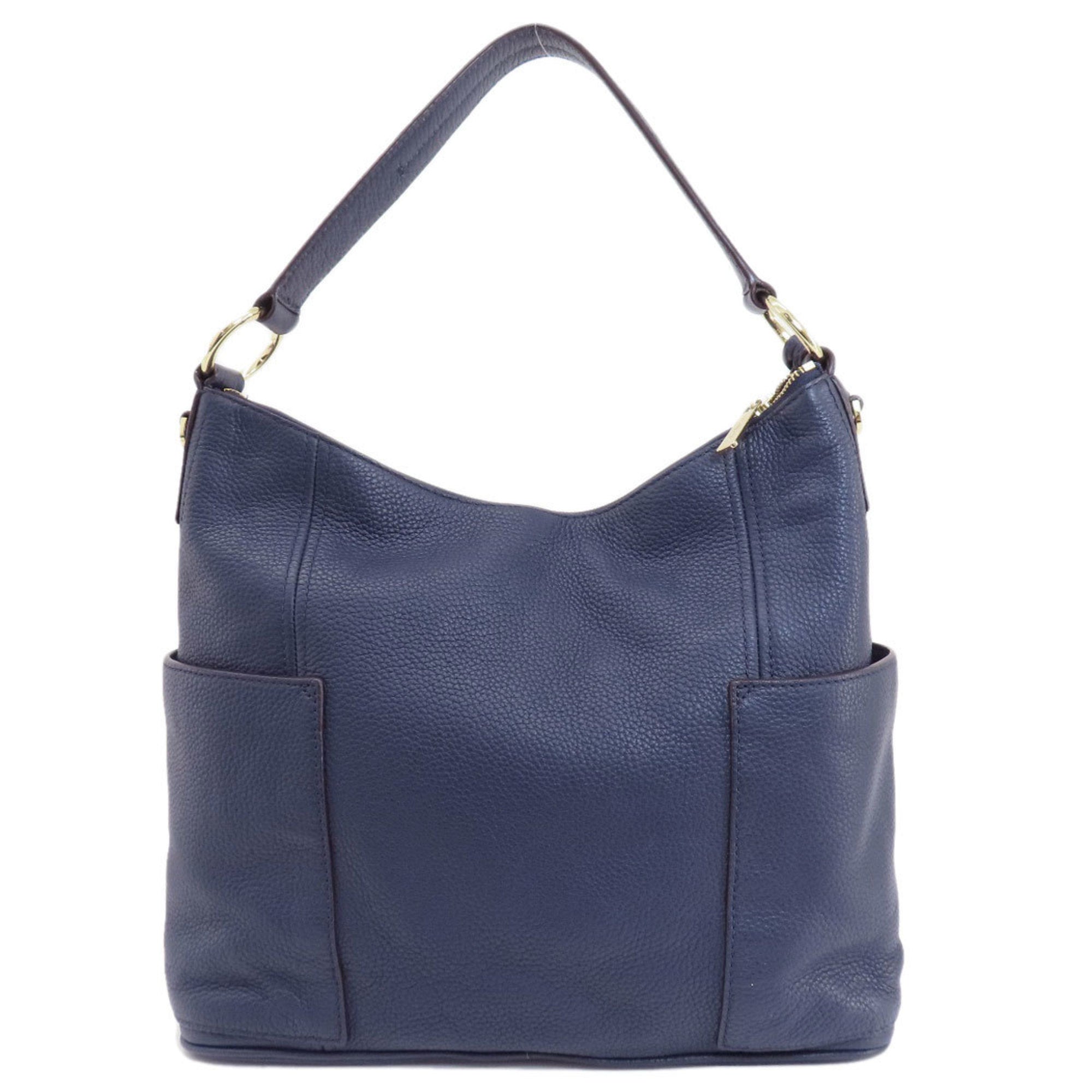 Michael Kors Navy Leather Shoulder Bag (Pre-Owned)